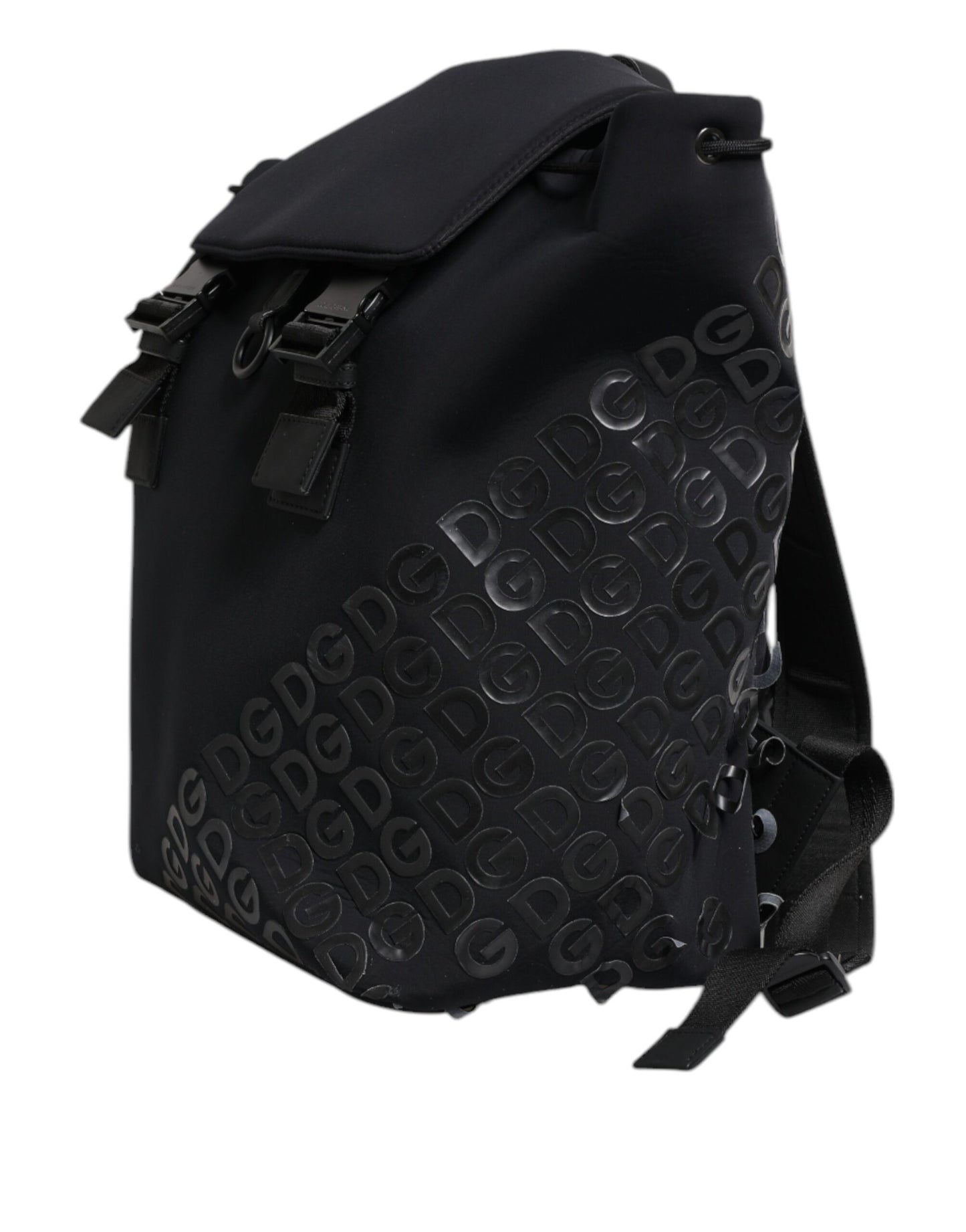 Sac à dos d'école Dolce & Gabbana en néoprène noir et nylon avec logo DG