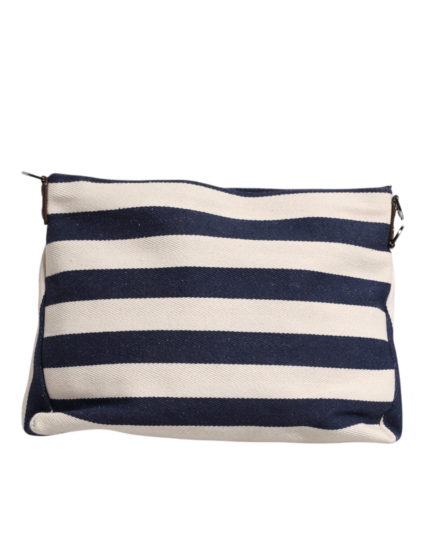 Sac fourre-tout Dolce & Gabbana à rayures bleues et blanches avec plaque logo