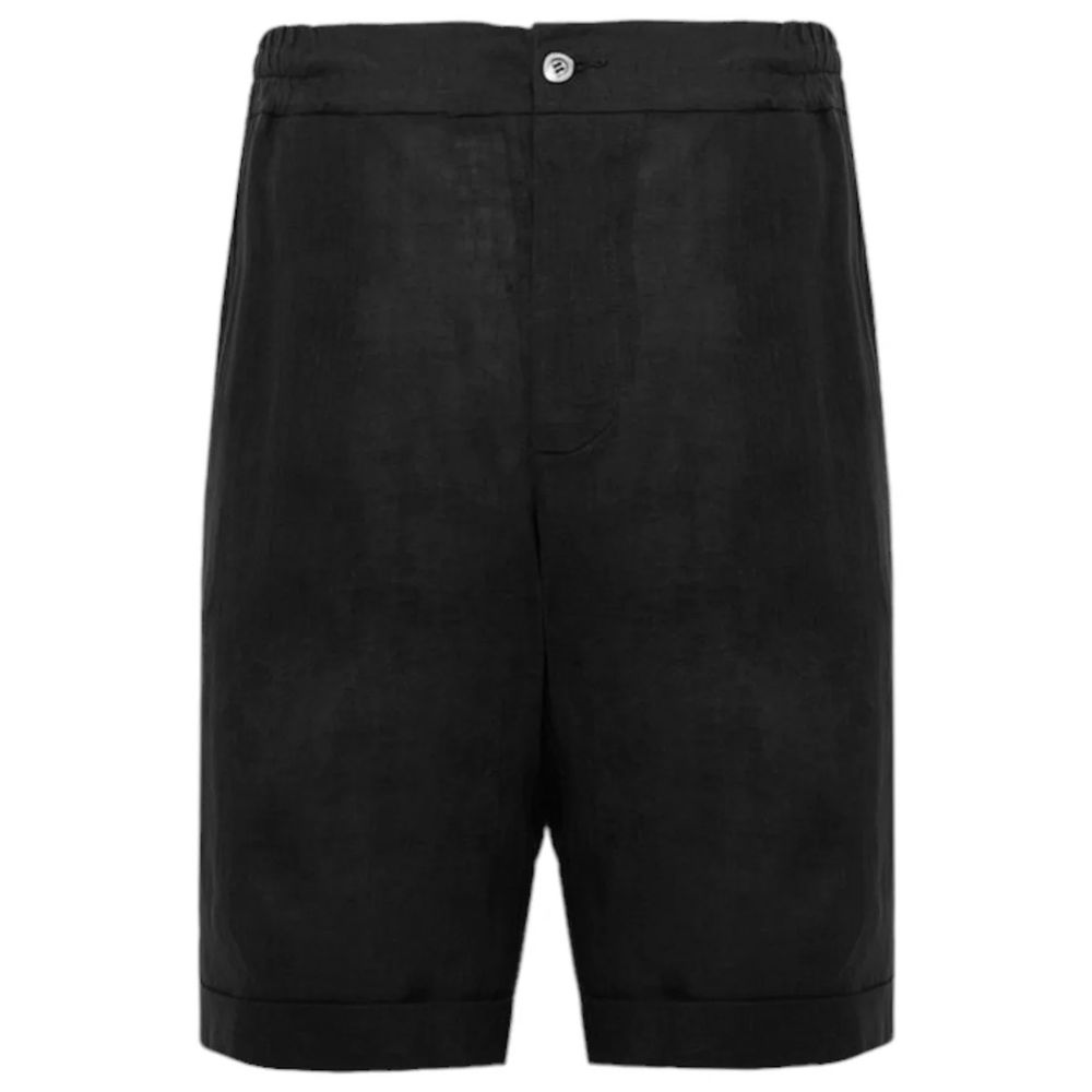 Short en lin noir Alpha Studio
