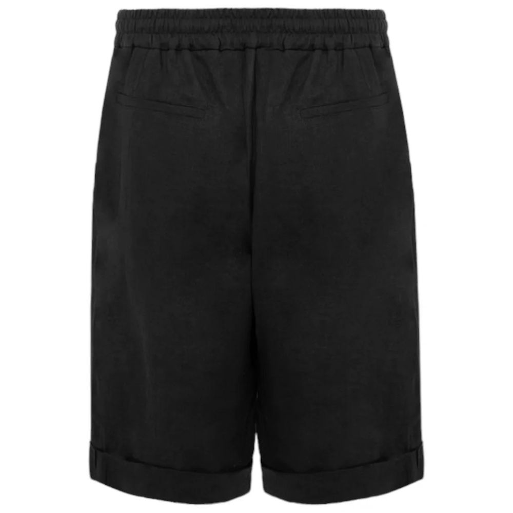 Short en lin noir Alpha Studio