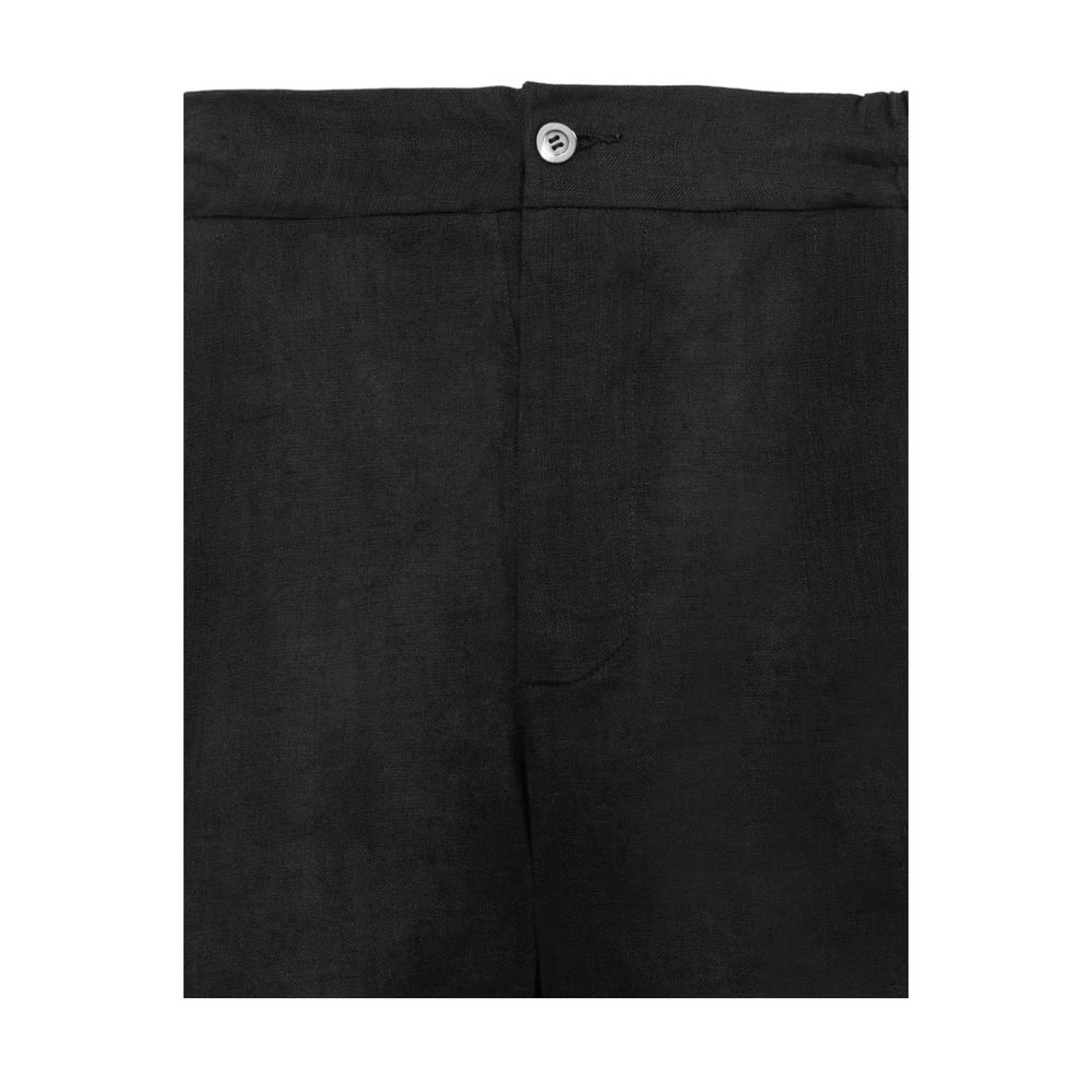 Short en lin noir Alpha Studio