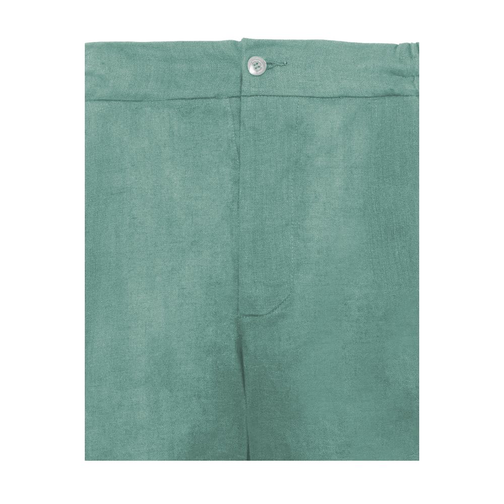 Short en lin vert Alpha Studio