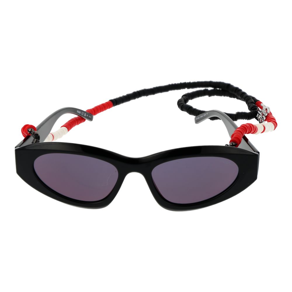 Lunettes de soleil unisexes noires Hugo Boss