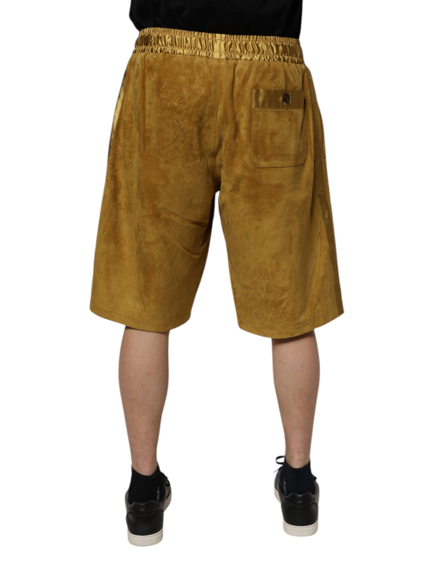 Dolce & Gabbana Bermuda en daim d'agneau marron pour homme