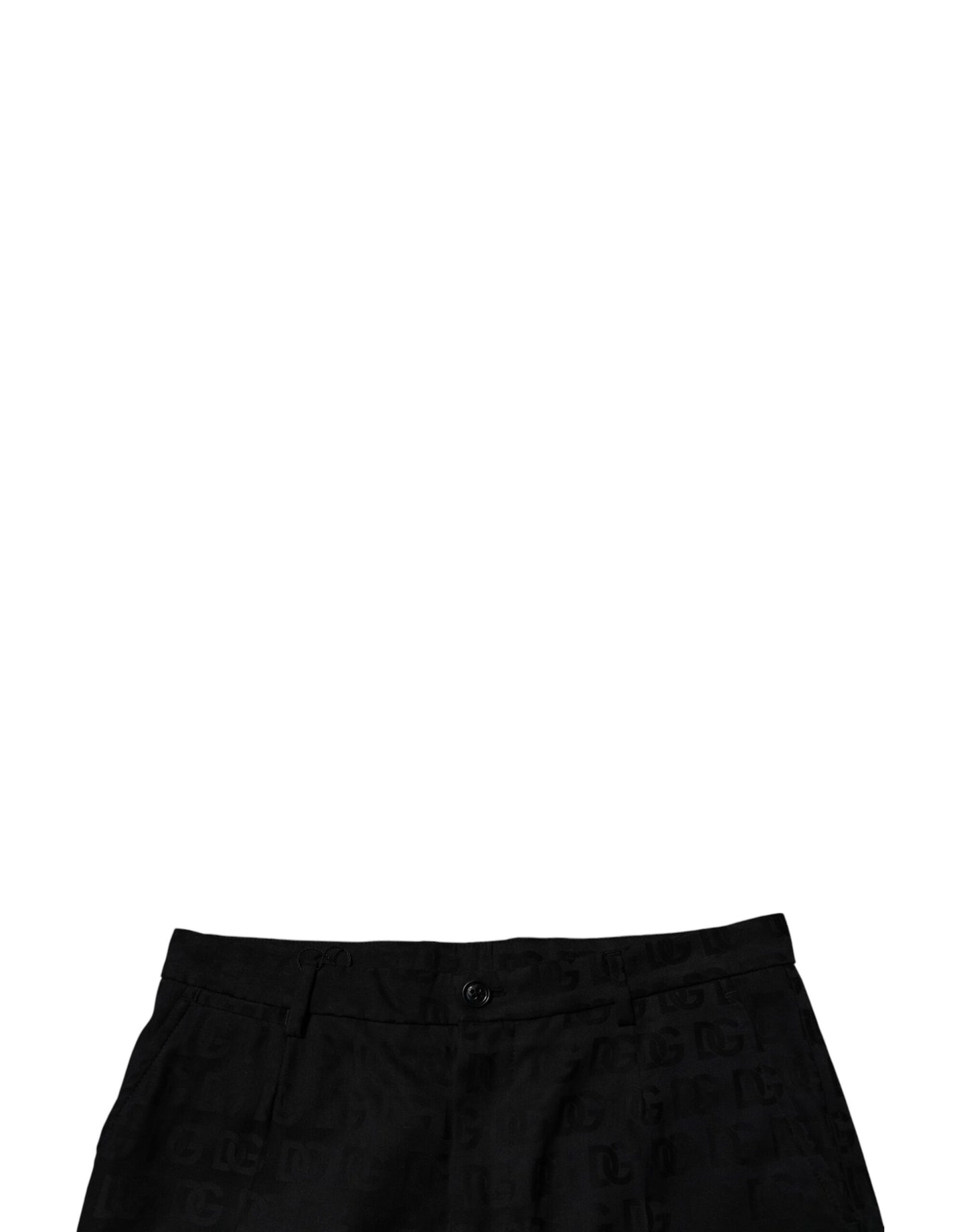 Short chino décontracté taille moyenne en coton noir Dolce & Gabbana