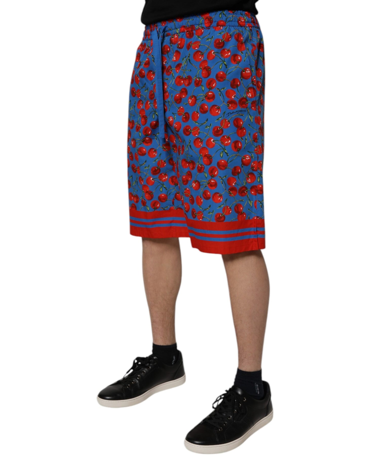 Bermuda Dolce & Gabbana en coton imprimé cerises bleues pour homme