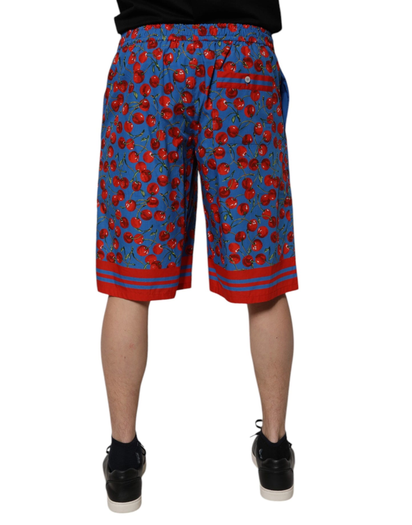 Bermuda Dolce & Gabbana en coton imprimé cerises bleues pour homme