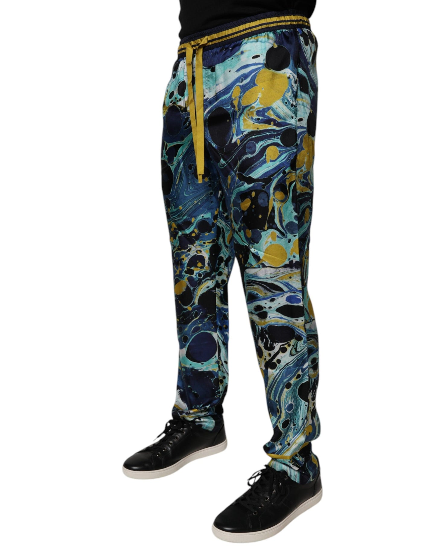 Dolce & Gabbana Multicolor Marble Print Jogger Sweatpants Pants by Dolce & Gabbana