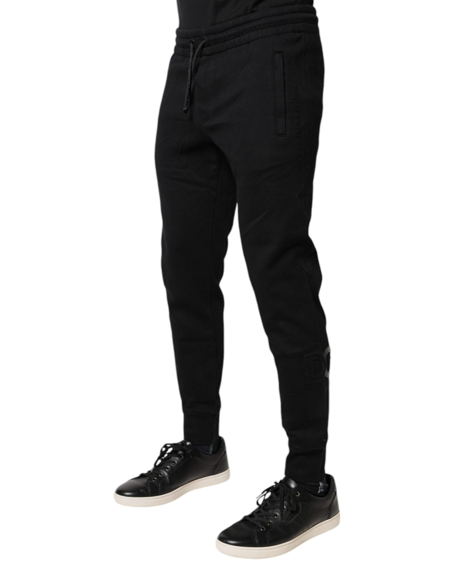Dolce & Gabbana Black Cotton Jogger Jogging Pants by Dolce & Gabbana
