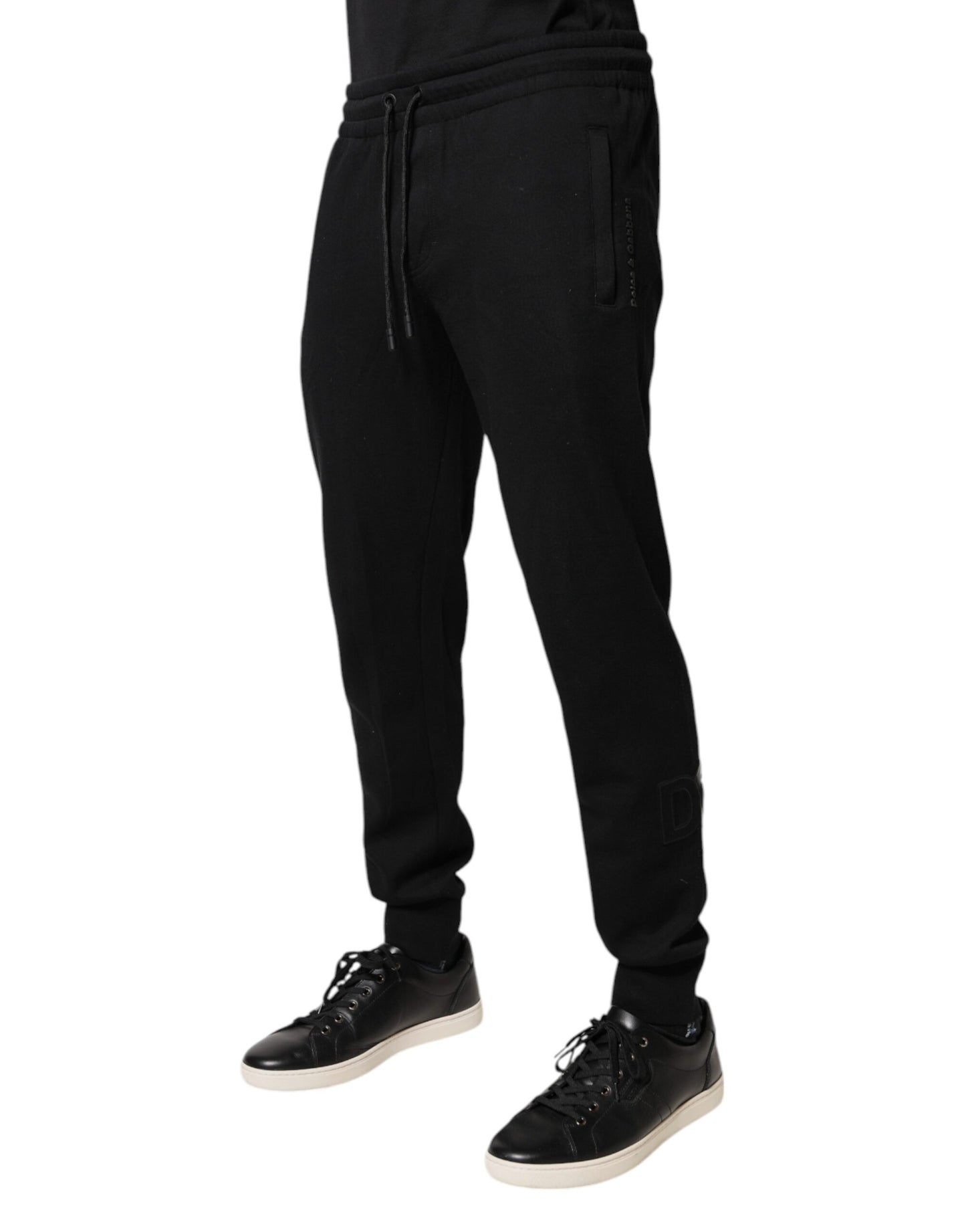 Dolce & Gabbana Black Cotton Jogger Jogging Pants by Dolce & Gabbana
