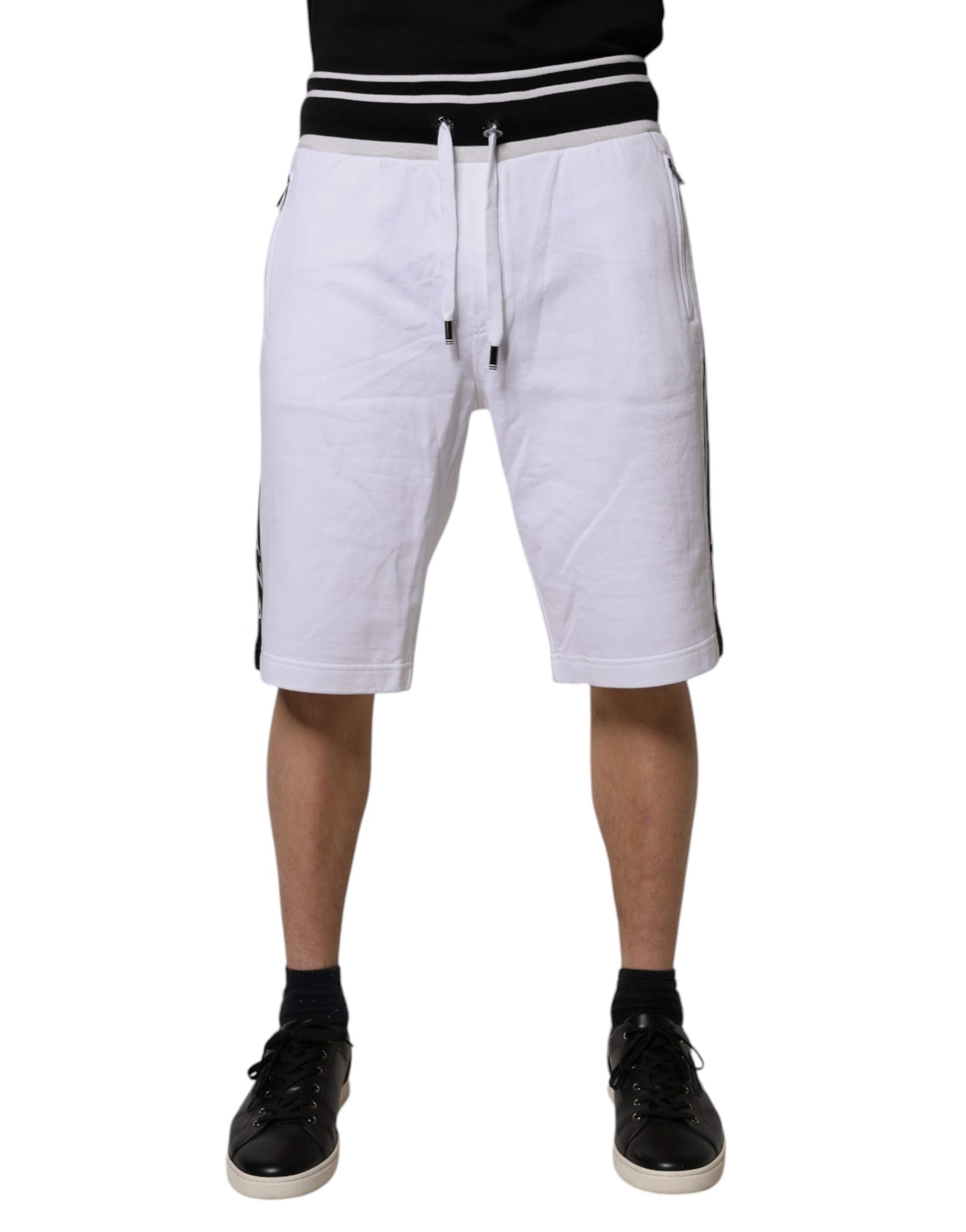 Bermuda Dolce & Gabbana en coton à rayures blanches DG King