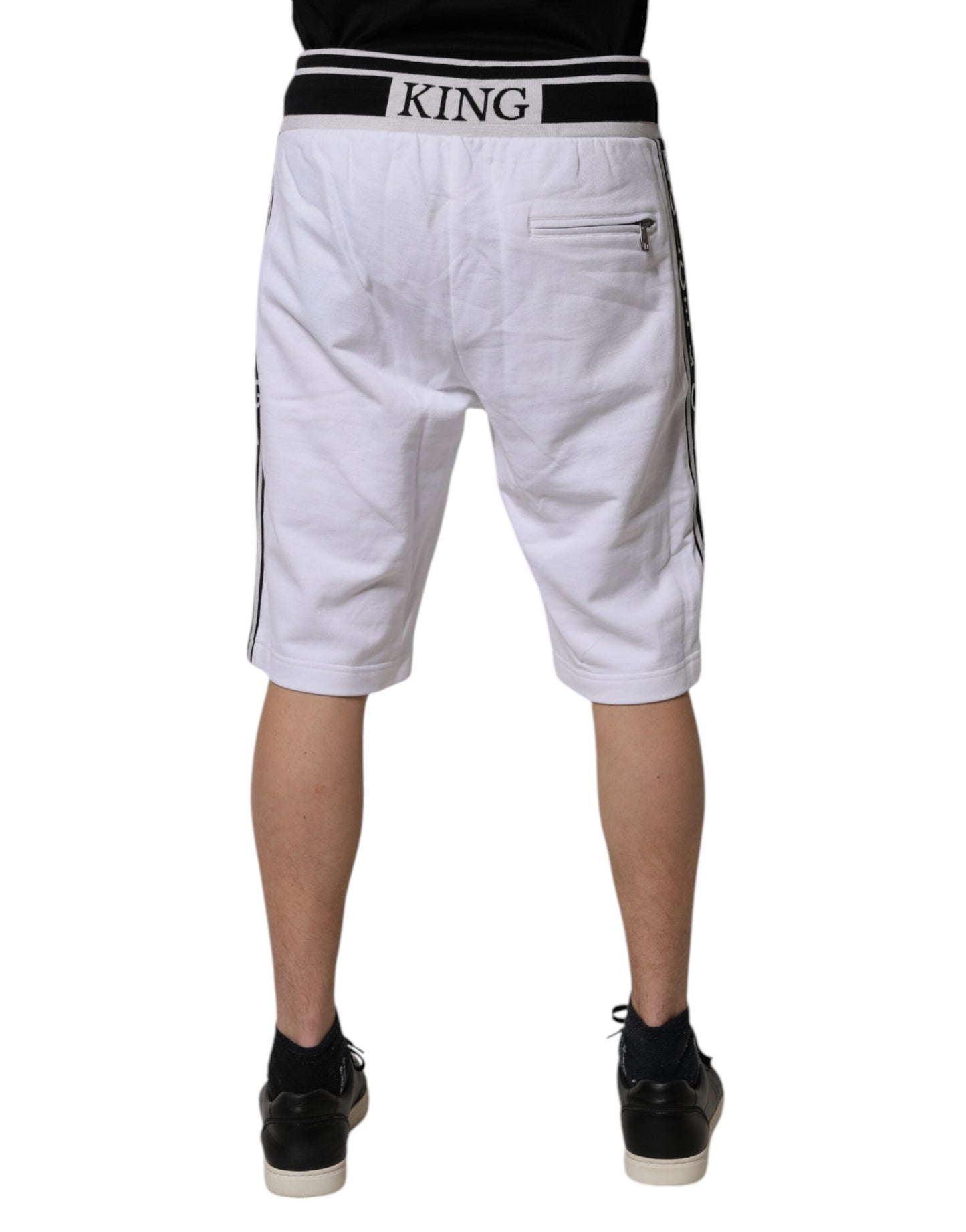 Bermuda Dolce & Gabbana en coton à rayures blanches DG King