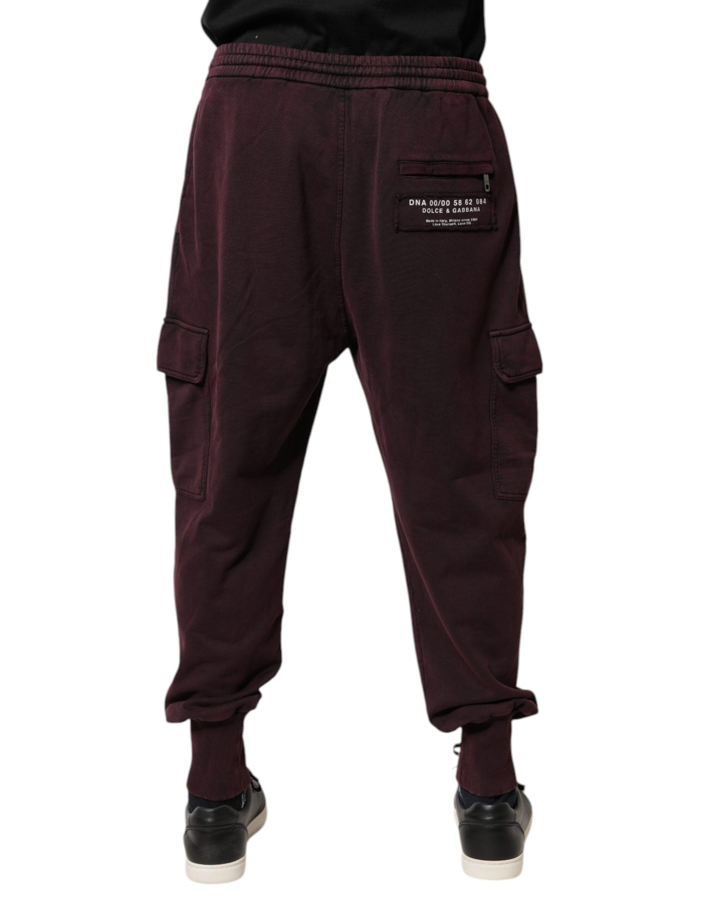 Dolce & Gabbana Dark Violet Cotton Cargo Jogger Pants by Dolce & Gabbana