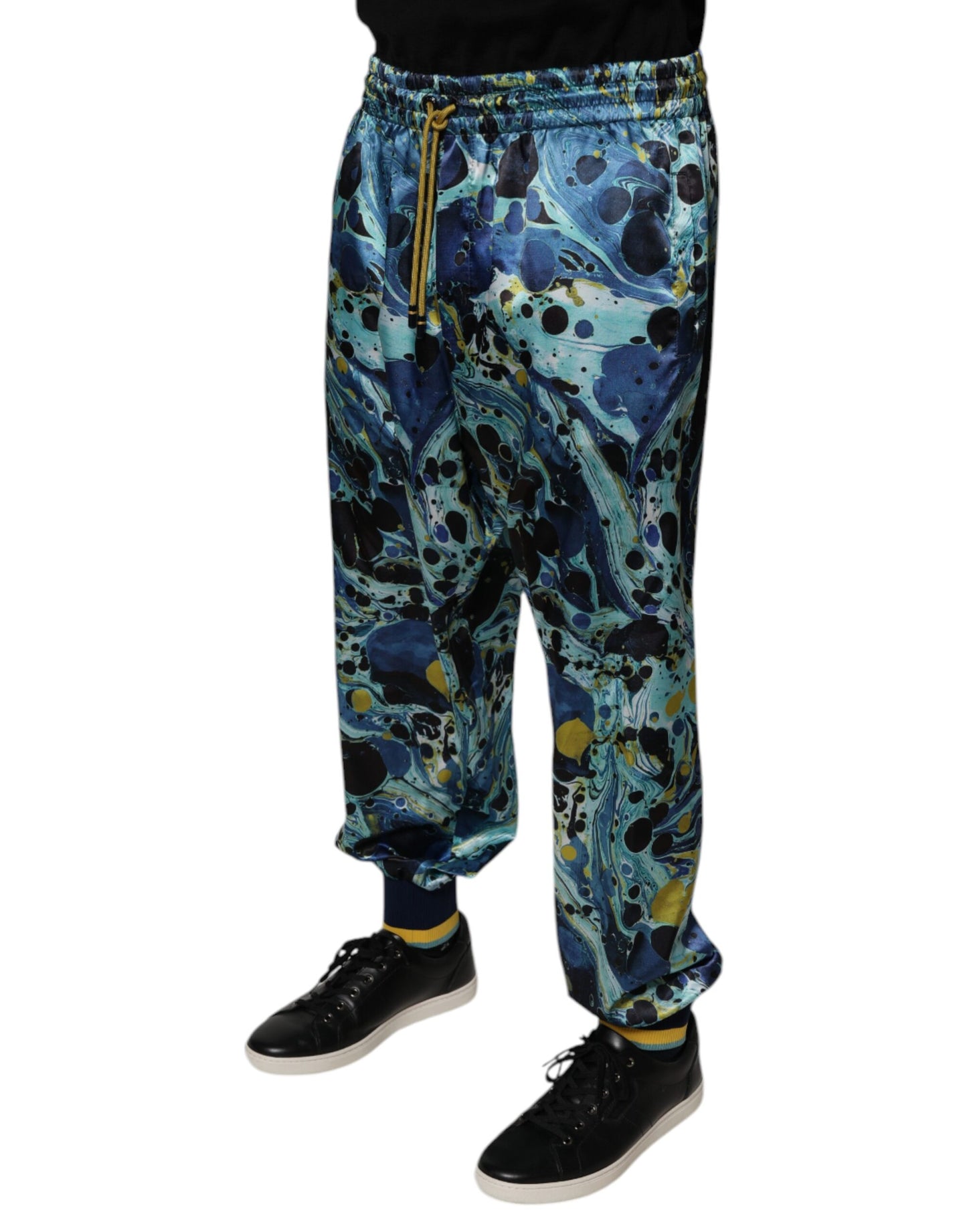 Dolce & Gabbana Multicolor Marble Print Jogger Men Sweatpants Pants by Dolce & Gabbana