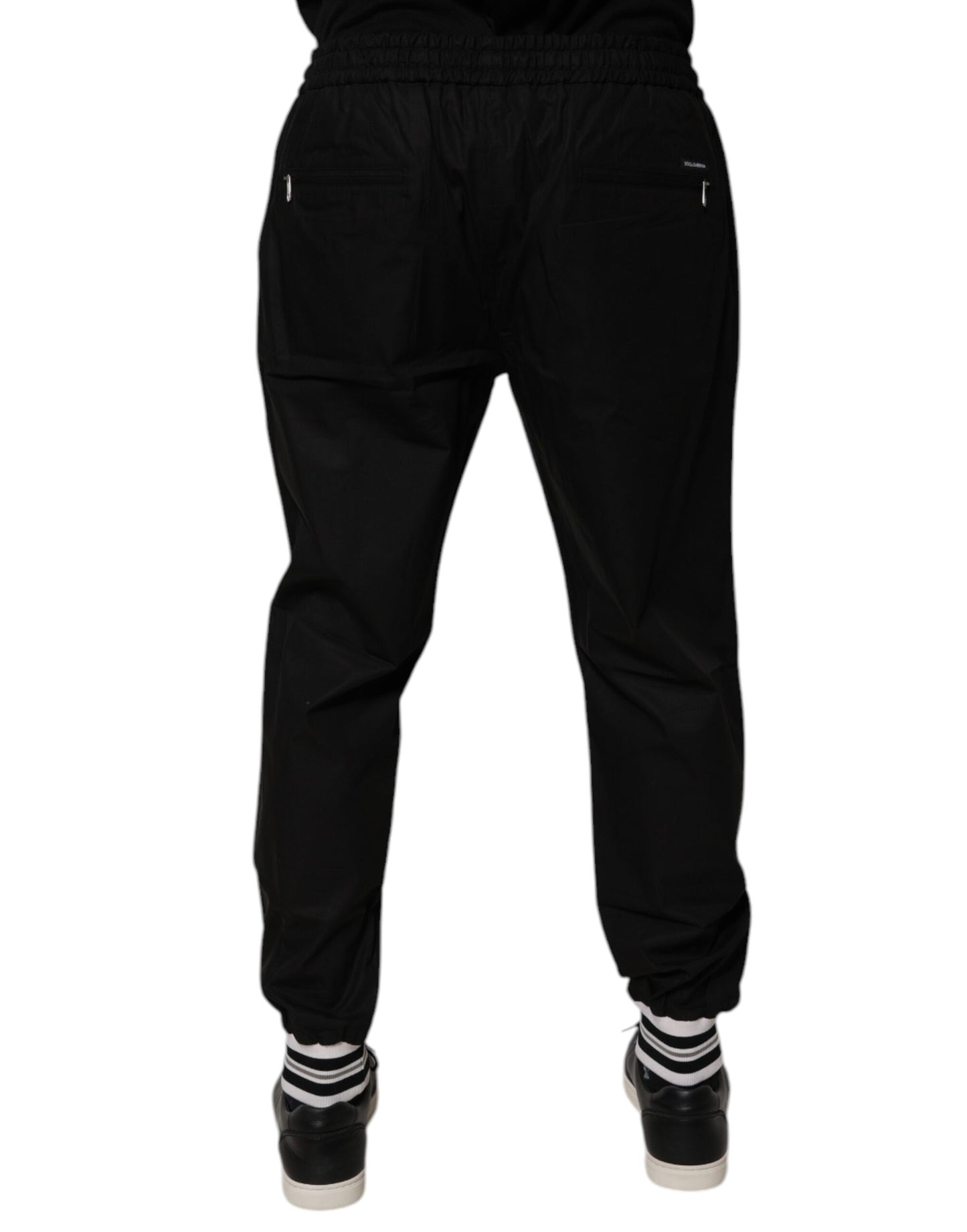Dolce & Gabbana Black Cotton Men Jogger Sweatpants Pants by Dolce & Gabbana