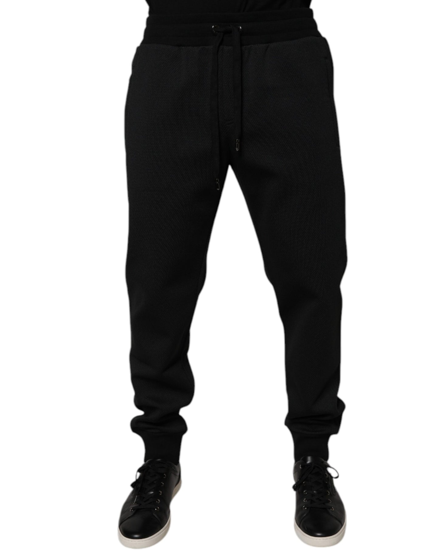 Dolce & Gabbana Black Polyester Men Jogger Sweatpants Pants by Dolce & Gabbana