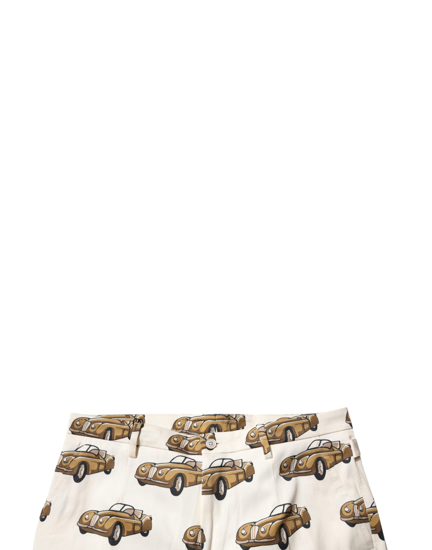 Dolce & Gabbana Off White Cars Cotton Skinny Men Denim Jeans by Dolce & Gabbana