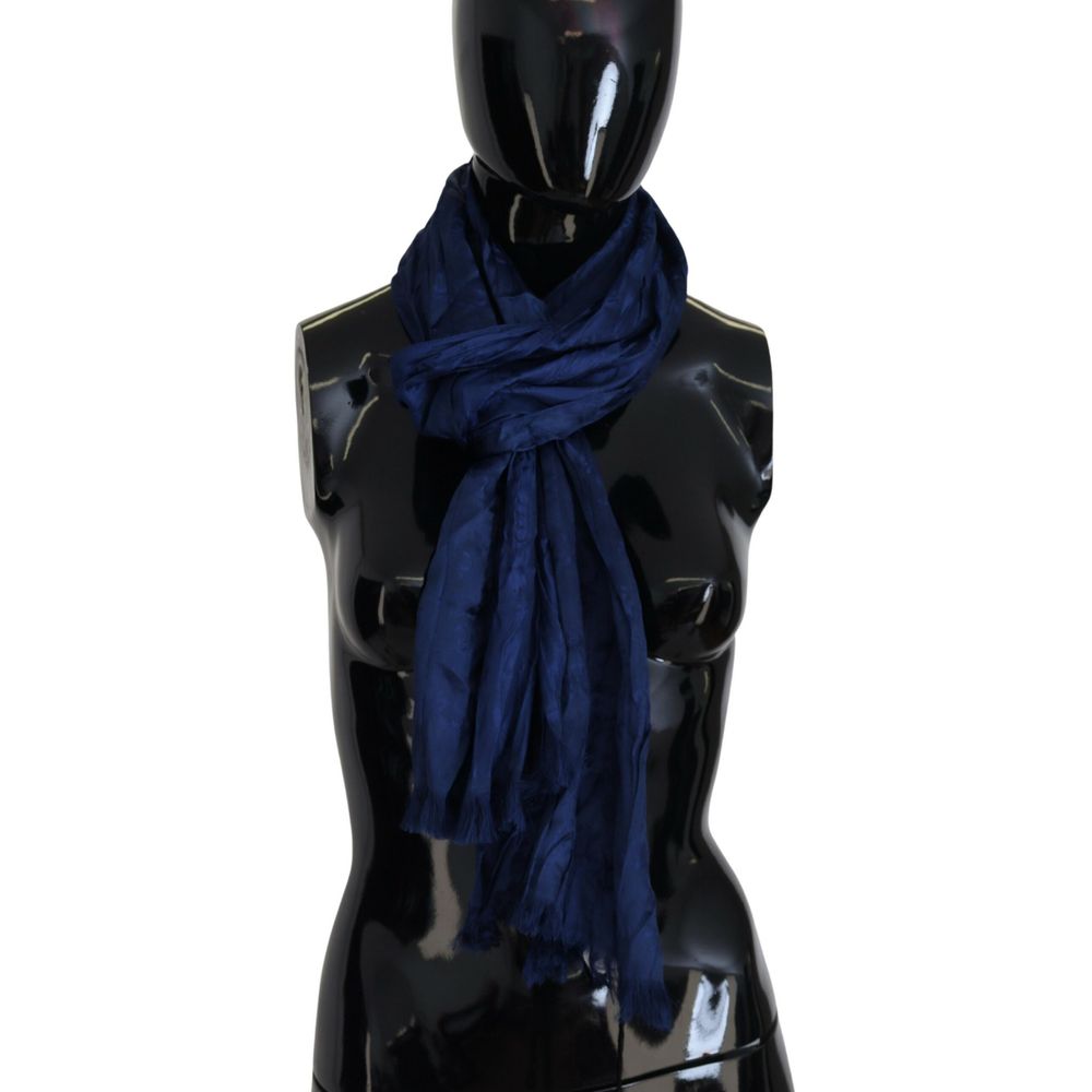 Costume National Blue Silk Material Scarf by Costume National