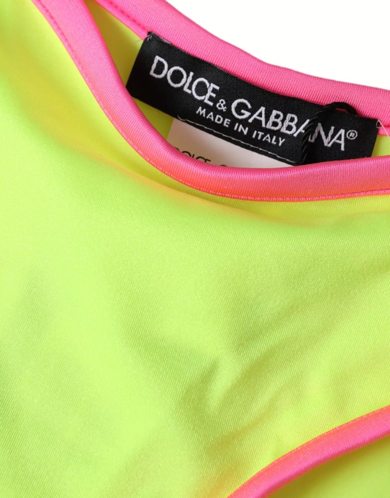 Bas de maillot de bain Dolce & Gabbana en nylon jaune et rose