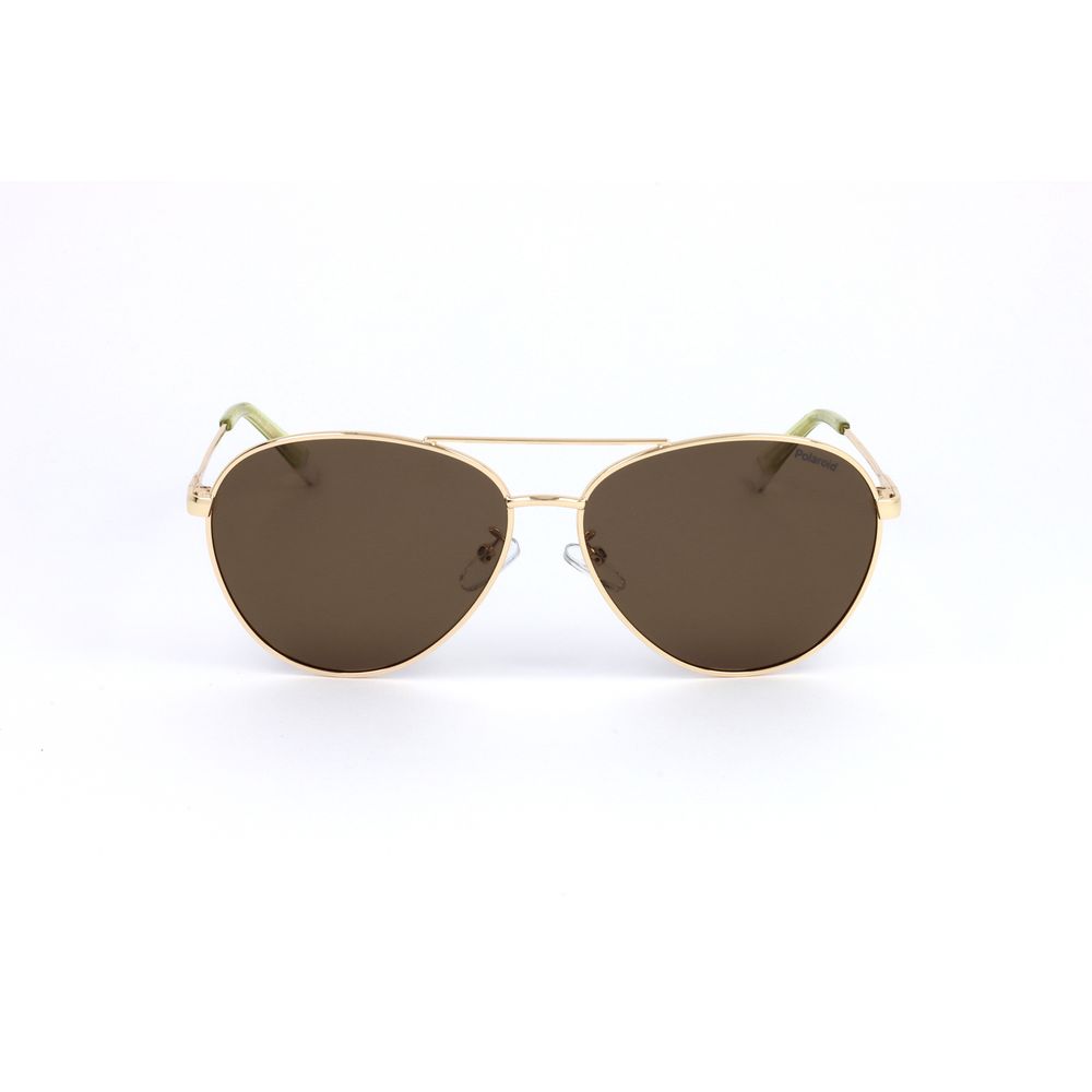 Lunettes de soleil Polaroid en métal doré