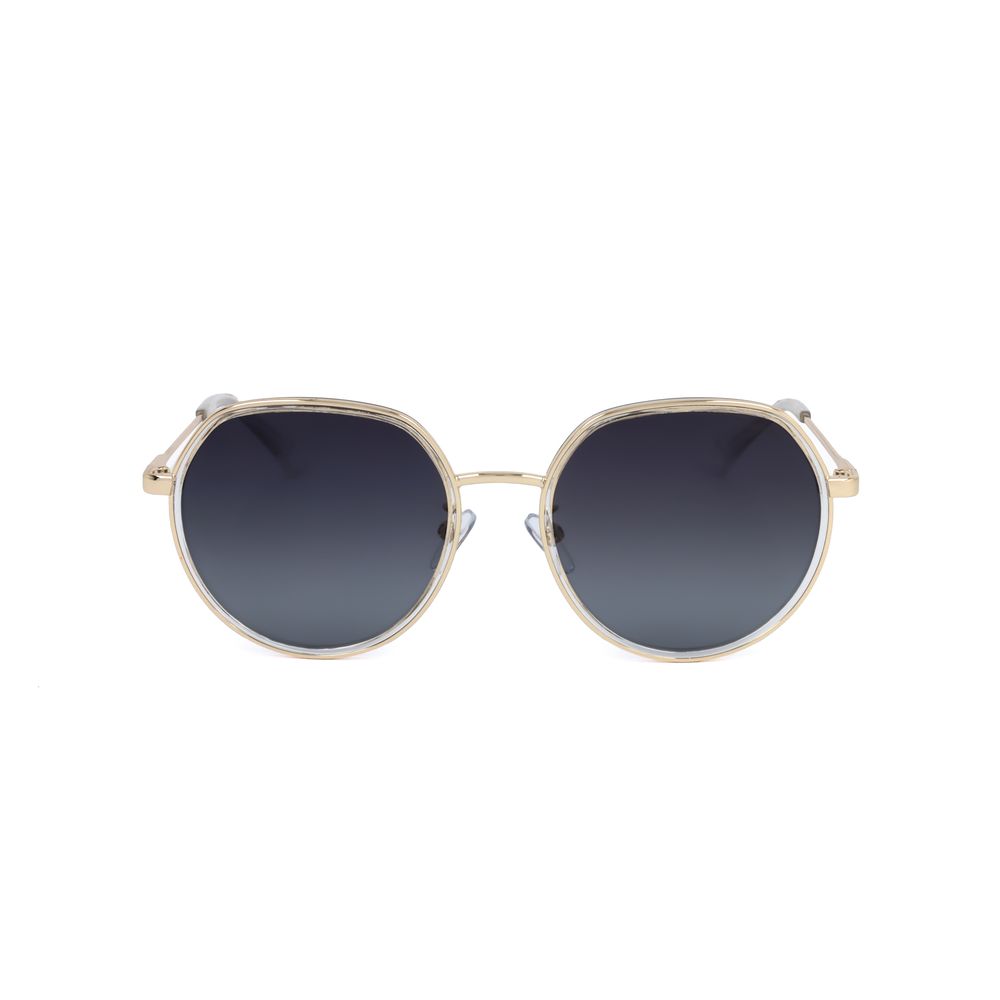 Lunettes de soleil Polaroid en acier inoxydable doré