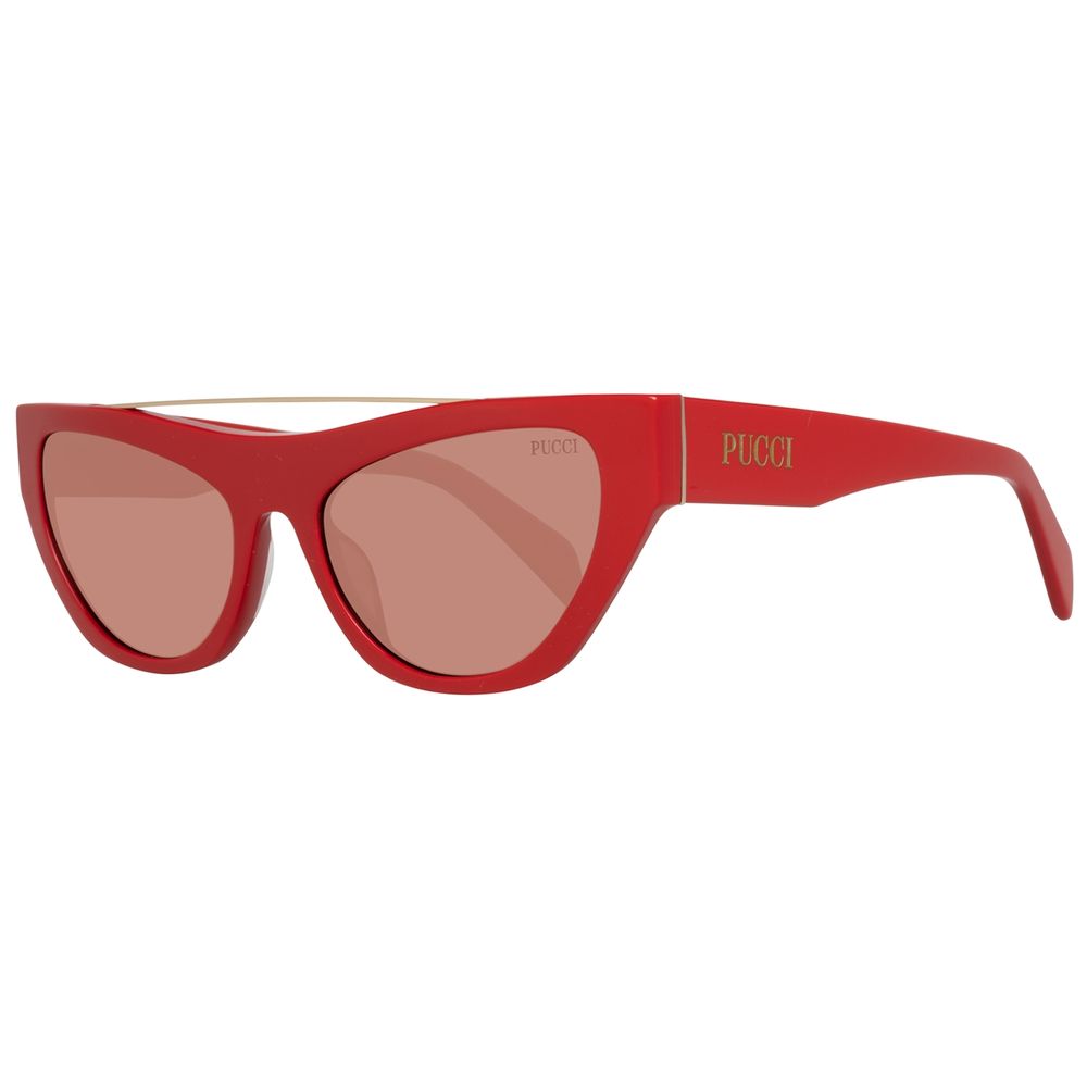 Emilio Pucci Red Metal Sunglasses by Emilio Pucci