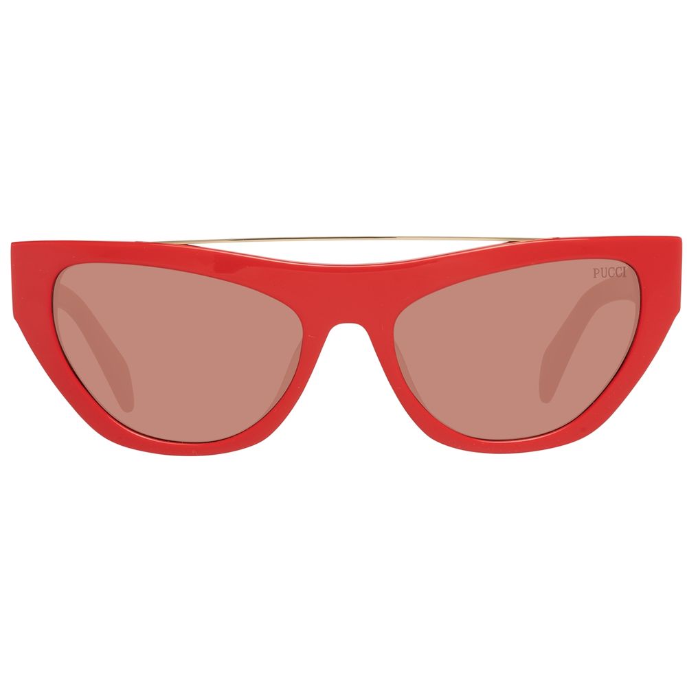 Emilio Pucci Red Metal Sunglasses by Emilio Pucci