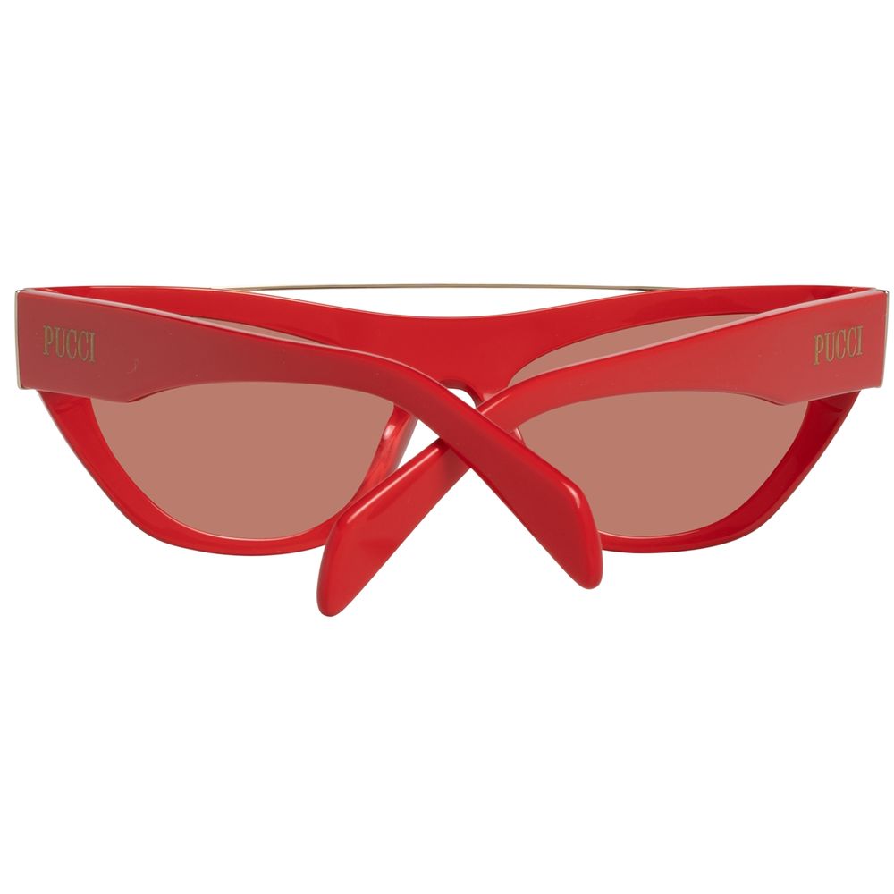 Emilio Pucci Red Metal Sunglasses by Emilio Pucci