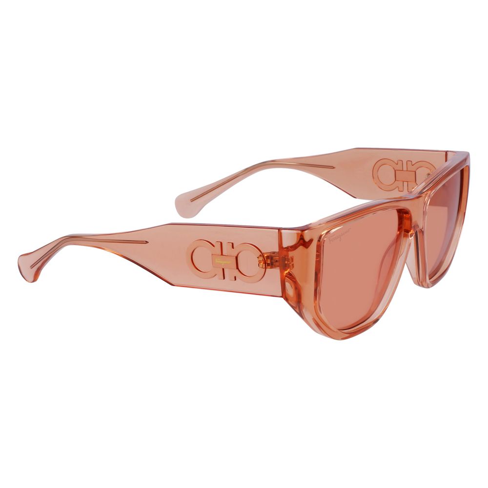 Lunettes de soleil injectées orange Ferragamo