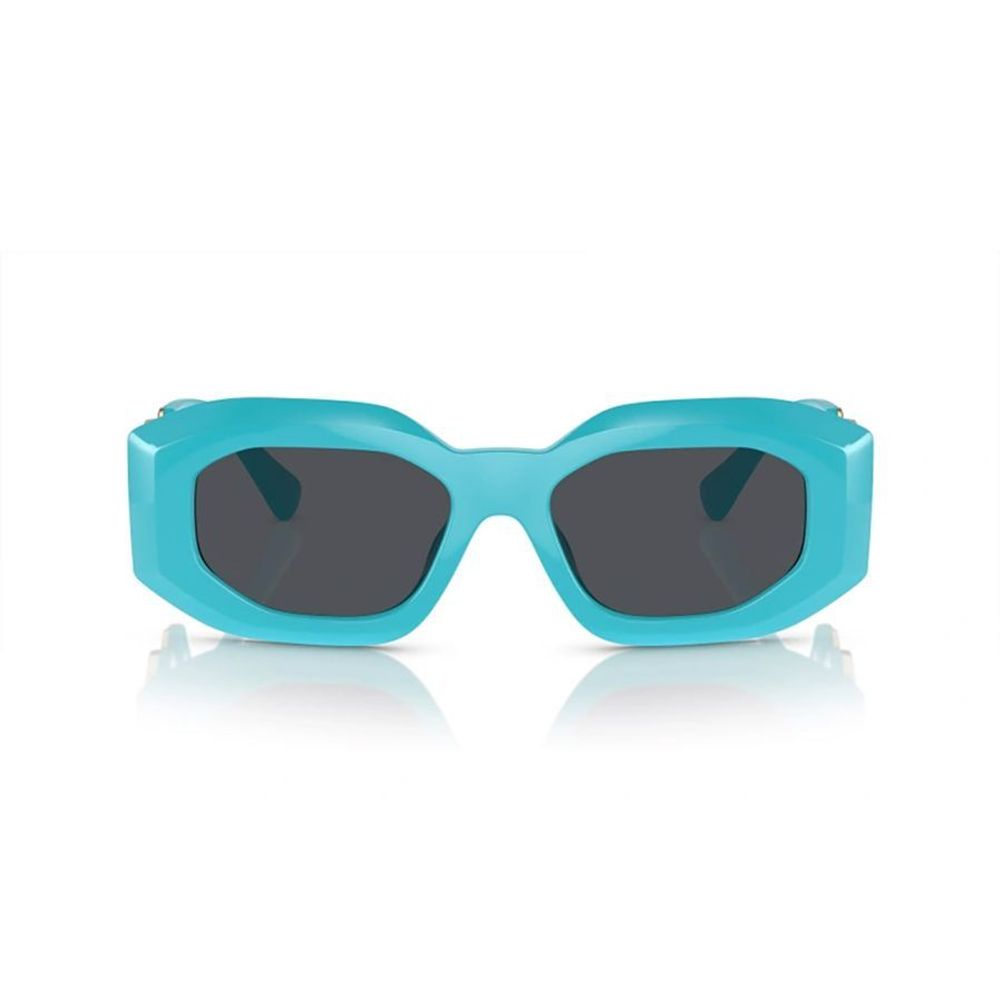 Lunettes de soleil Versace en cuir de veau bleu