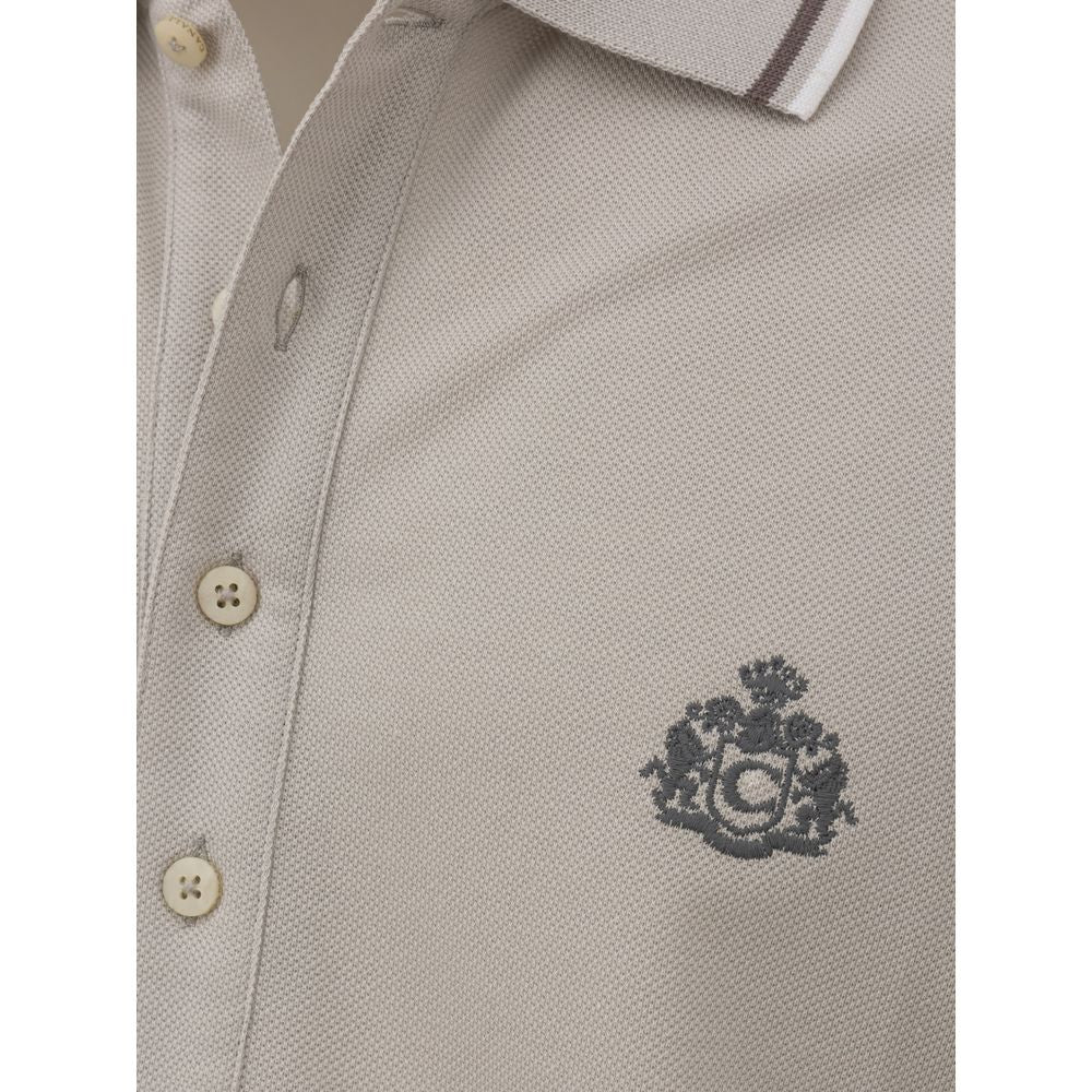 Polo en coton gris Canali