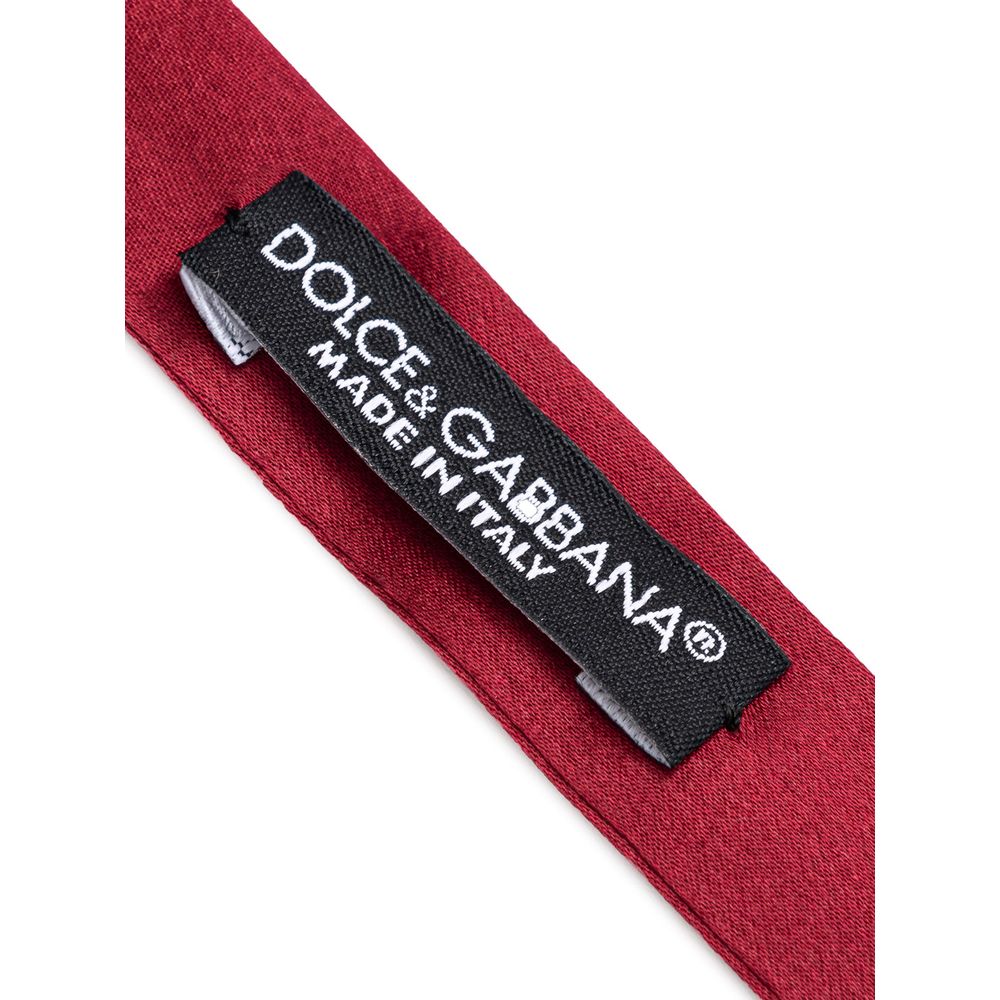 Cravates et nœud papillon en soie rouge Dolce & Gabbana