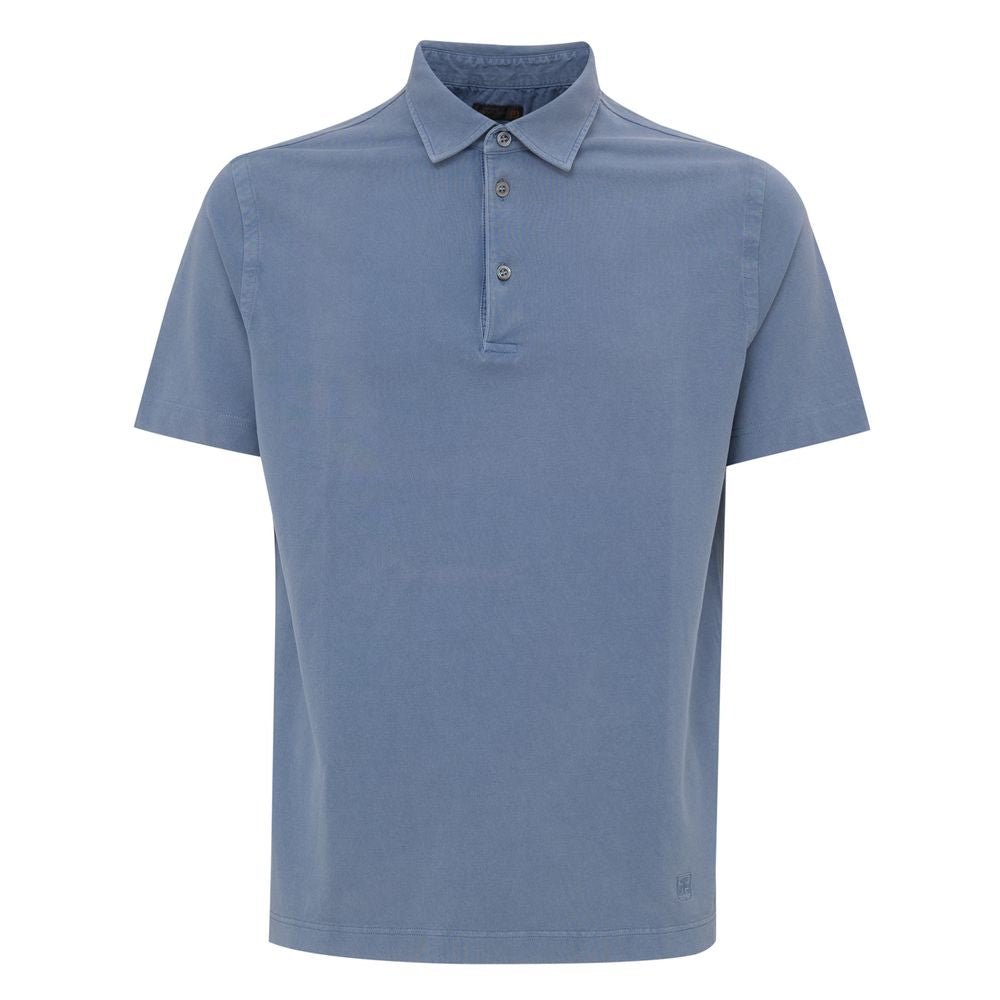 Polo Corneliani en coton bleu clair