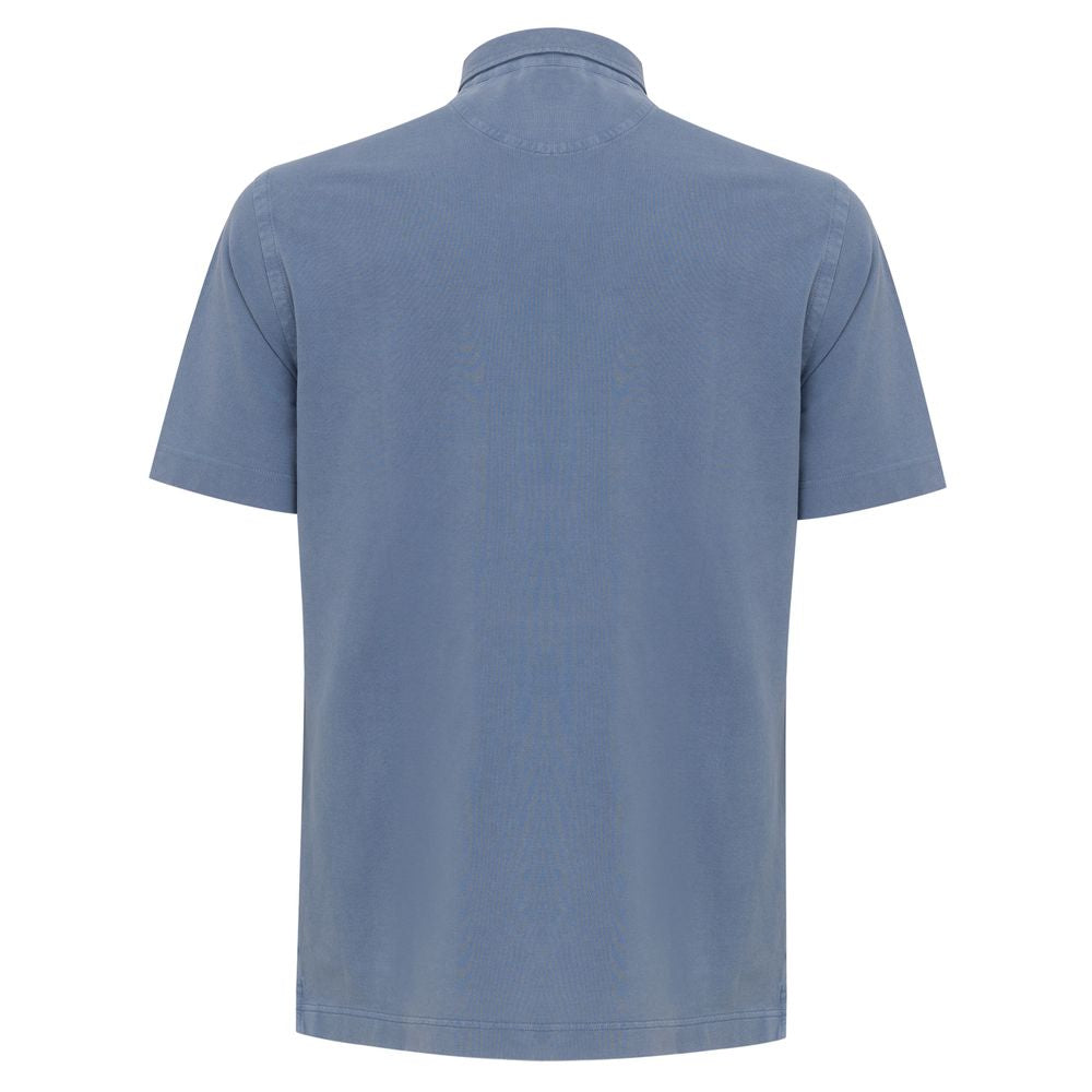 Polo Corneliani en coton bleu clair