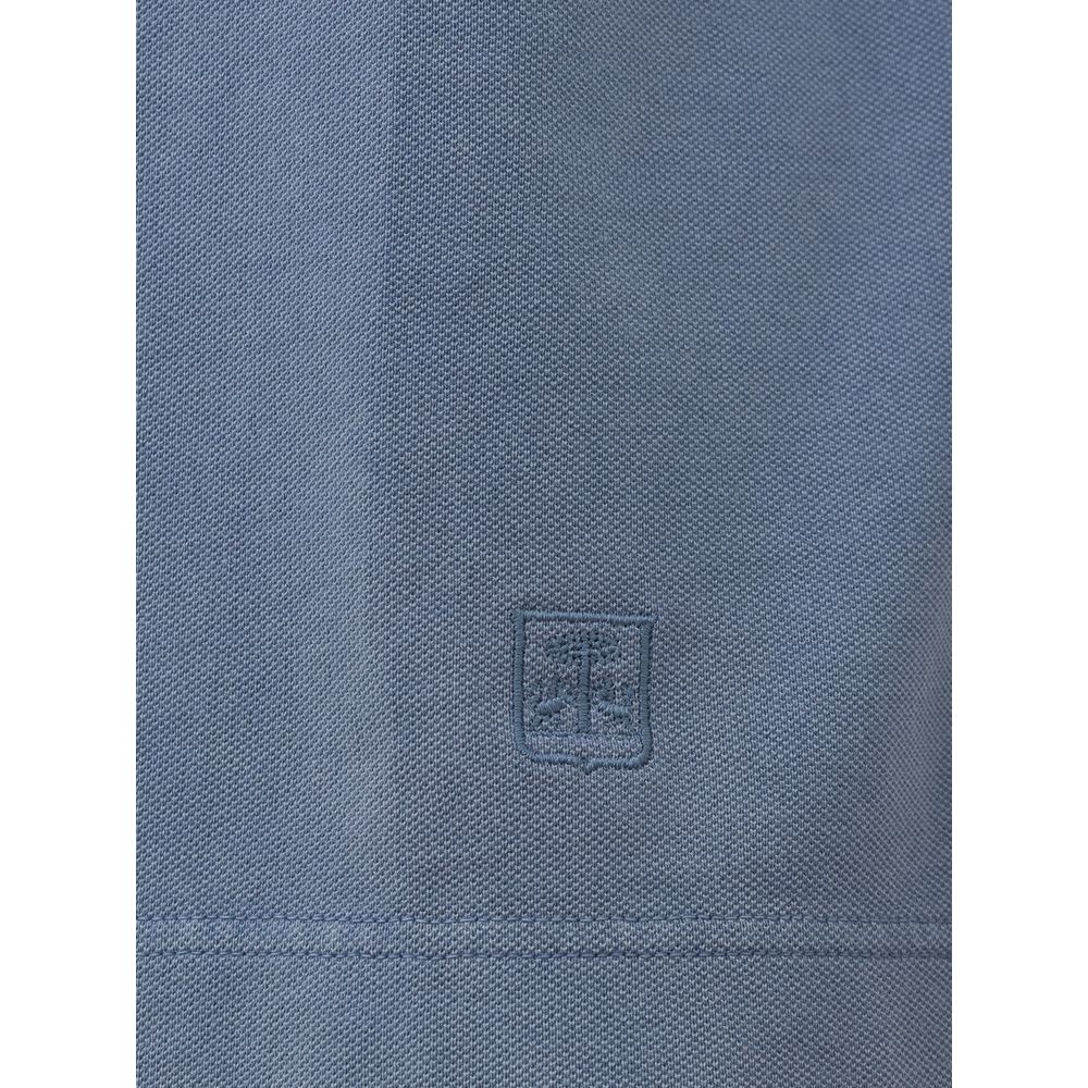 Polo Corneliani en coton bleu clair