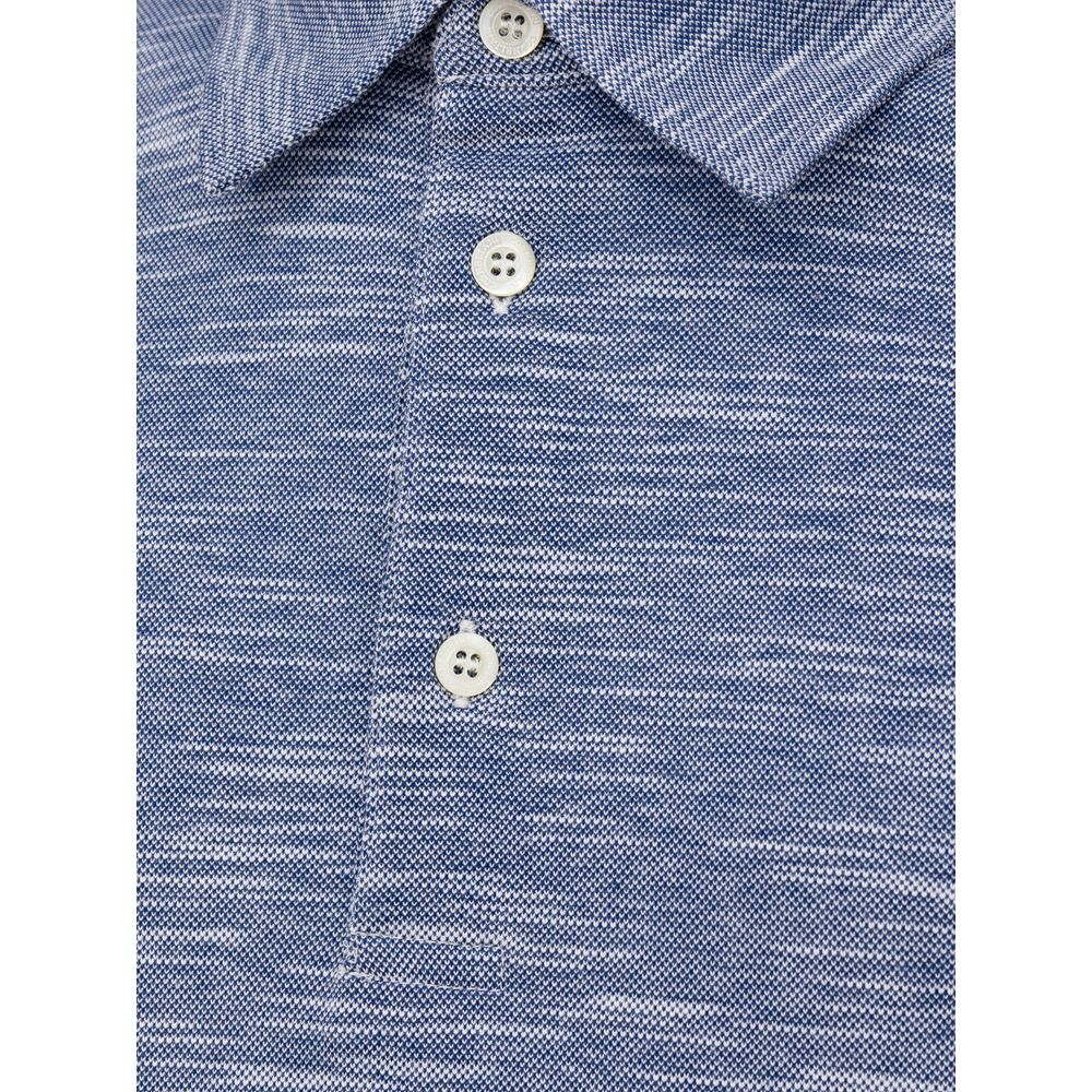 Polo Corneliani en coton bleu clair