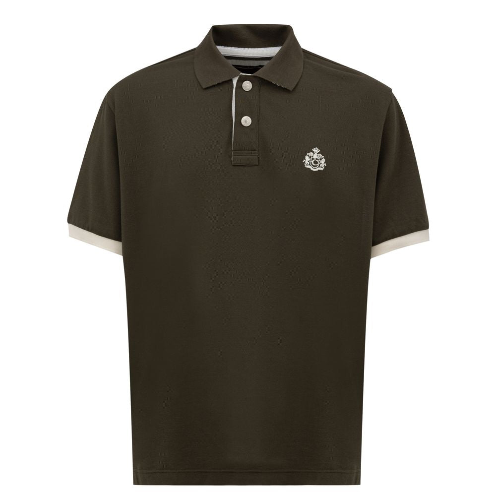 Polo en coton vert Canali