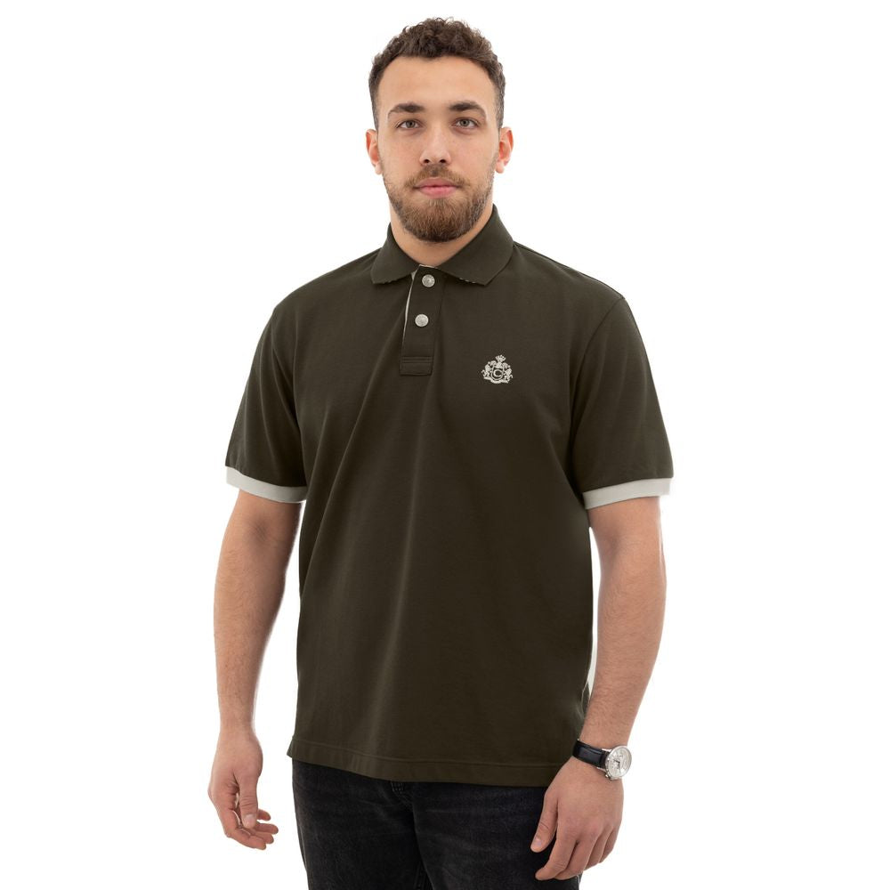 Polo en coton vert Canali