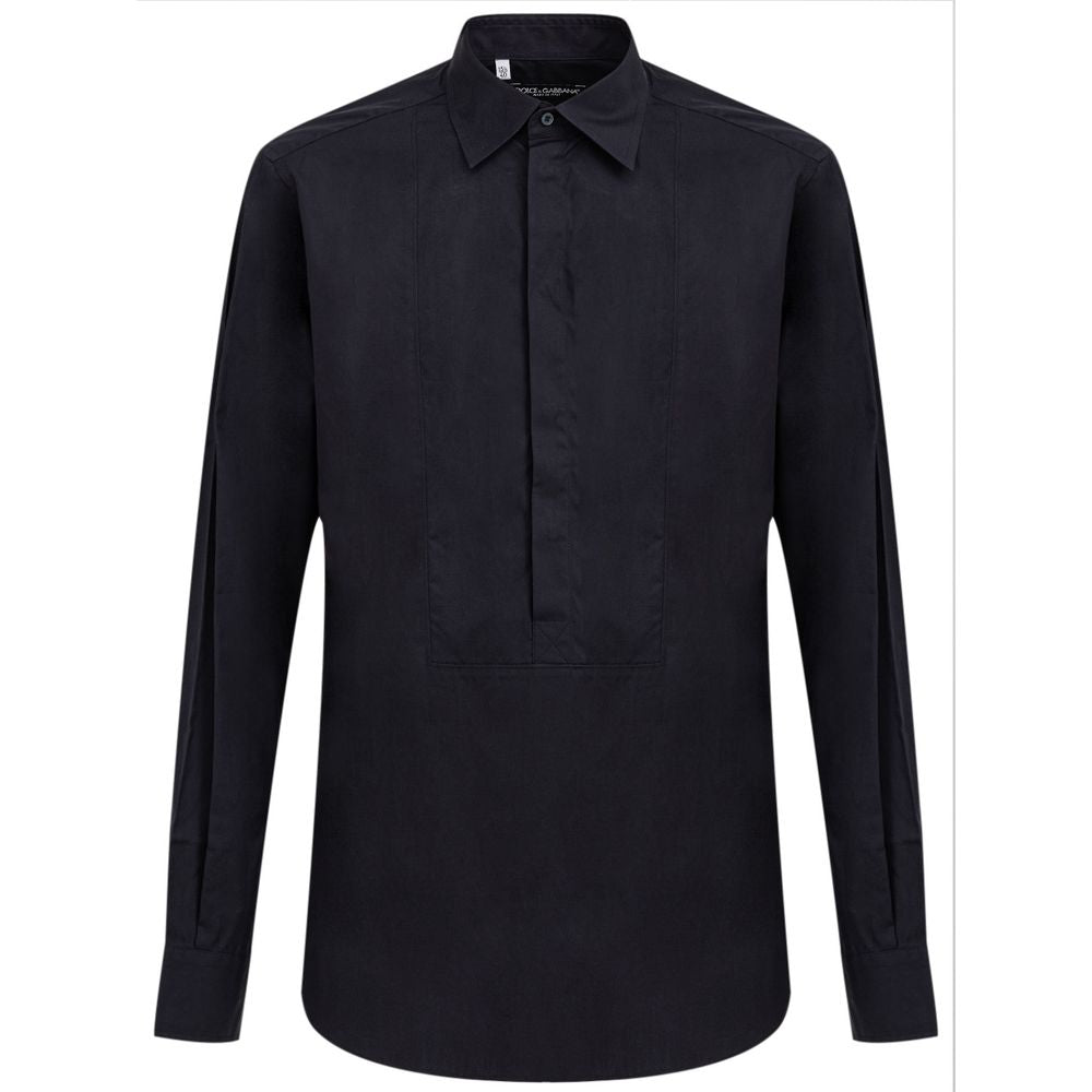 Dolce & Gabbana Navy Blue Cotton Shirt by Dolce & Gabbana