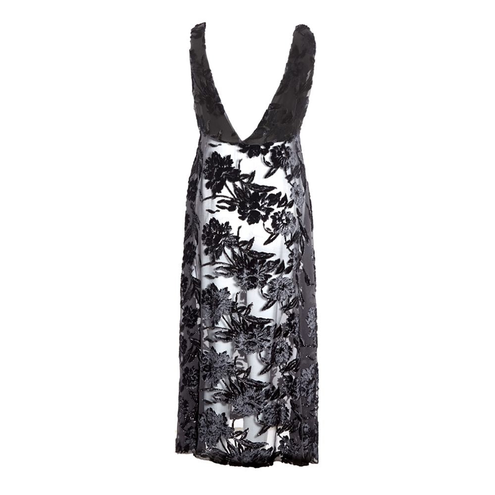 Lardini Elegant Black Viscose Dress by Lardini