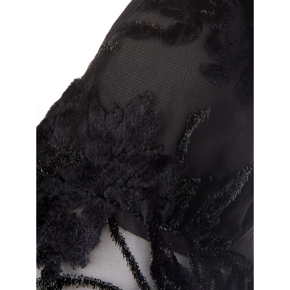 Lardini Elegant Black Viscose Dress by Lardini
