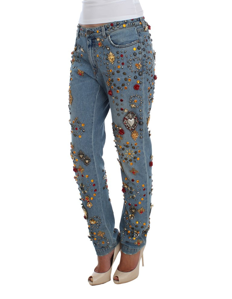 Jean boyfriend Dolce & Gabbana Enchanted Sicily avec cœur en cristal