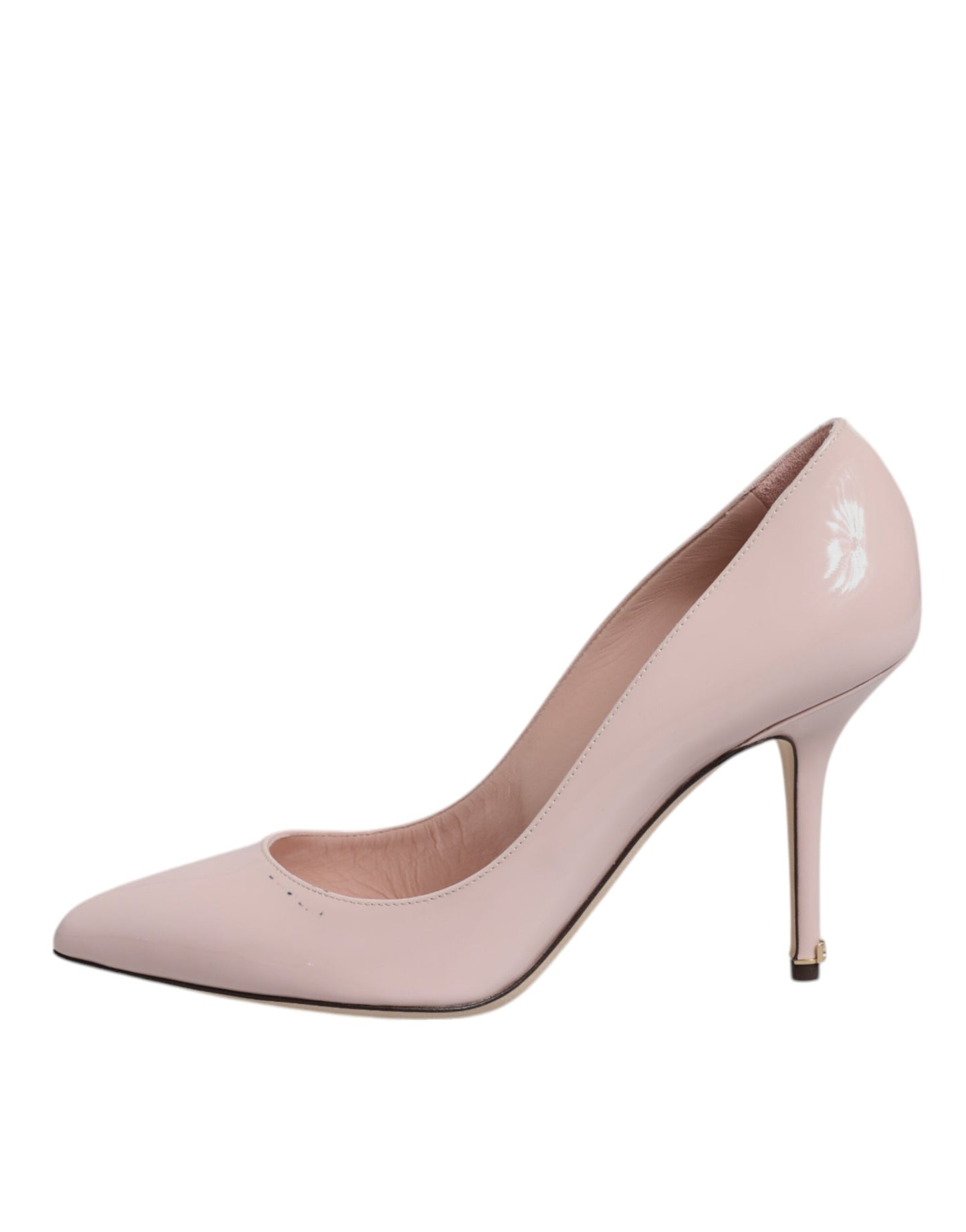 Escarpins à talons aiguilles en cuir verni rose Dolce & Gabbana
