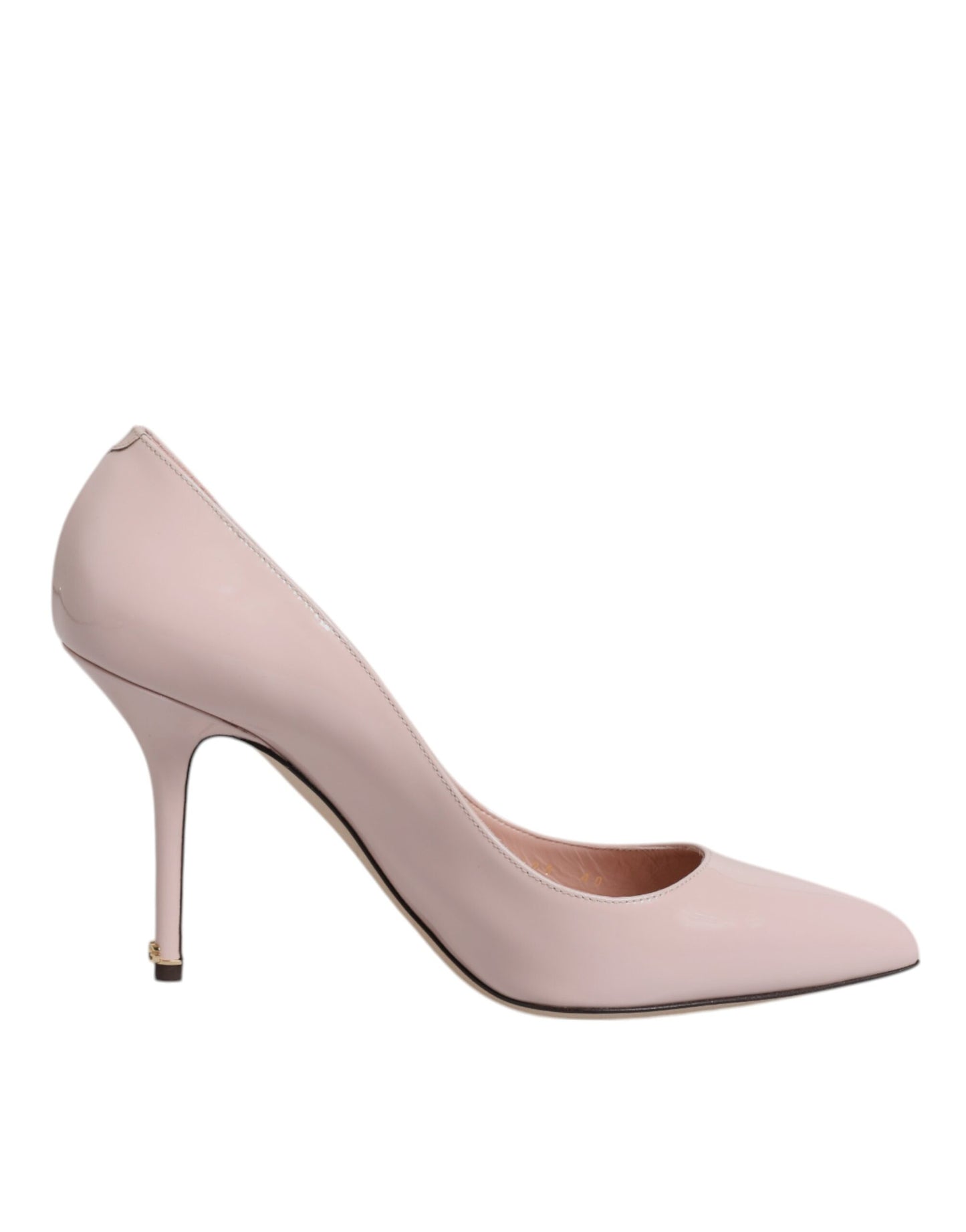 Escarpins à talons aiguilles en cuir verni rose Dolce & Gabbana