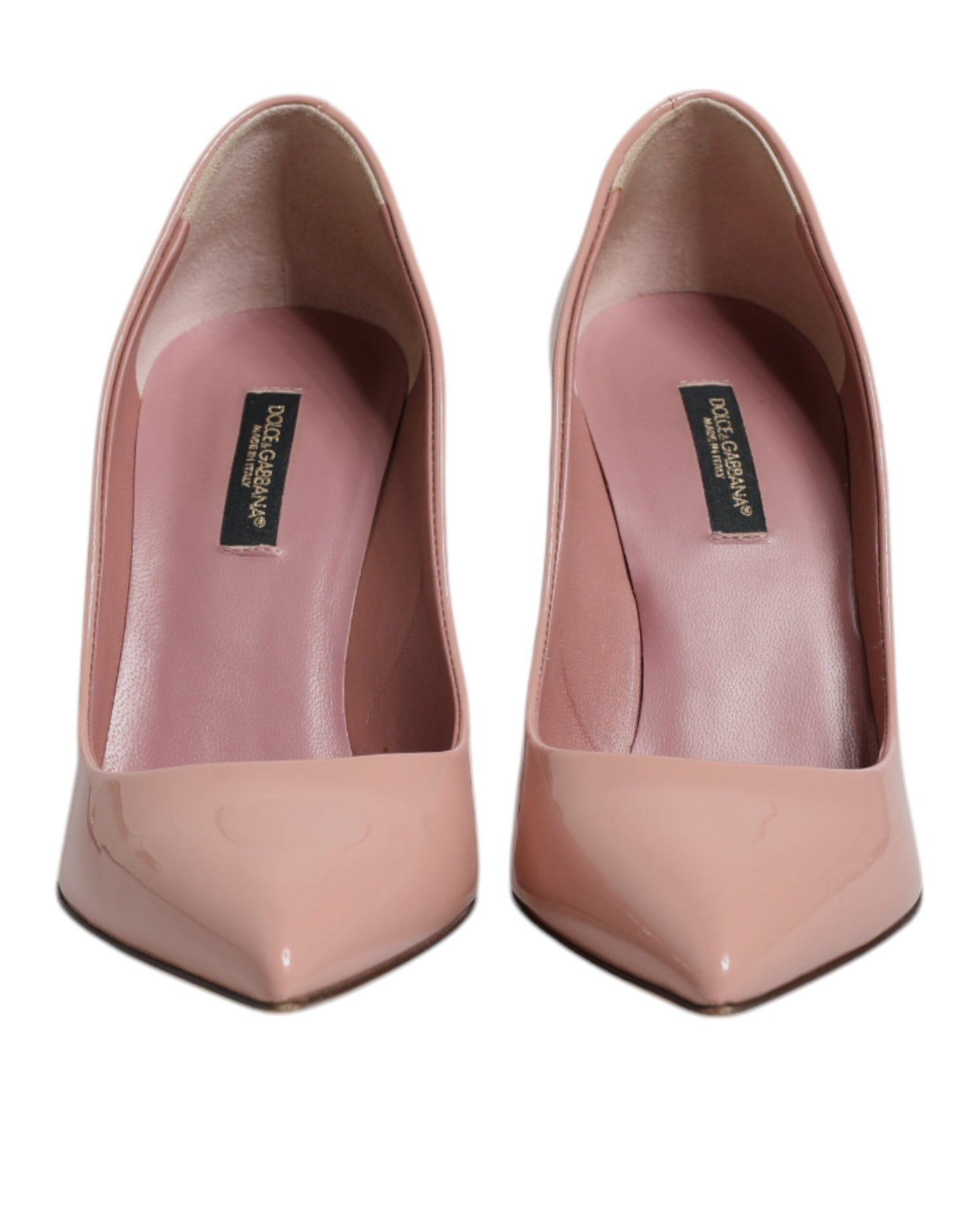 Escarpins à talons aiguilles en cuir verni rose Dolce & Gabbana