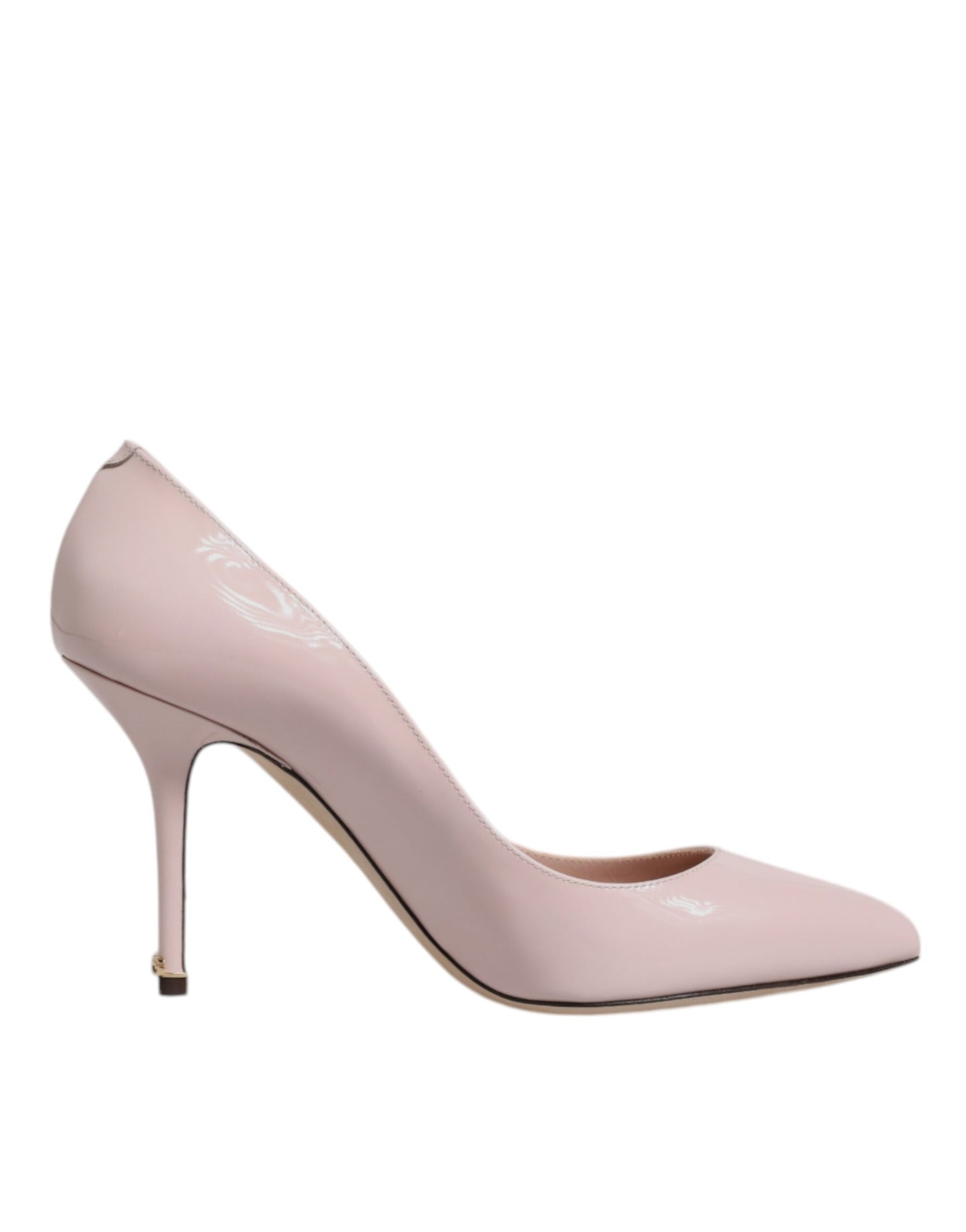 Escarpins à talons aiguilles en cuir verni rose Dolce & Gabbana