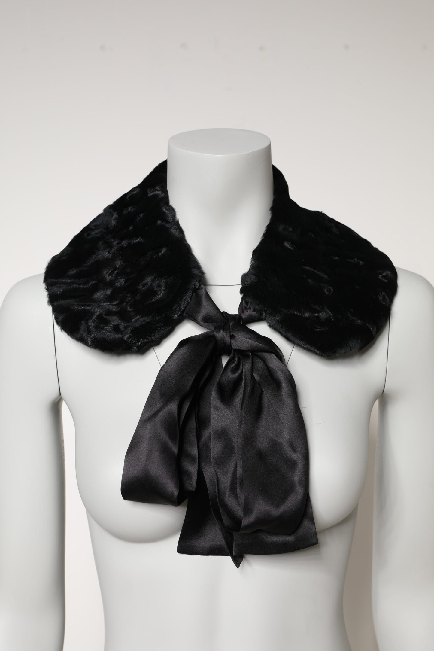 Dolce & Gabbana Black Lamb Fur Women Neck Warmer Winter Scarf by Dolce & Gabbana