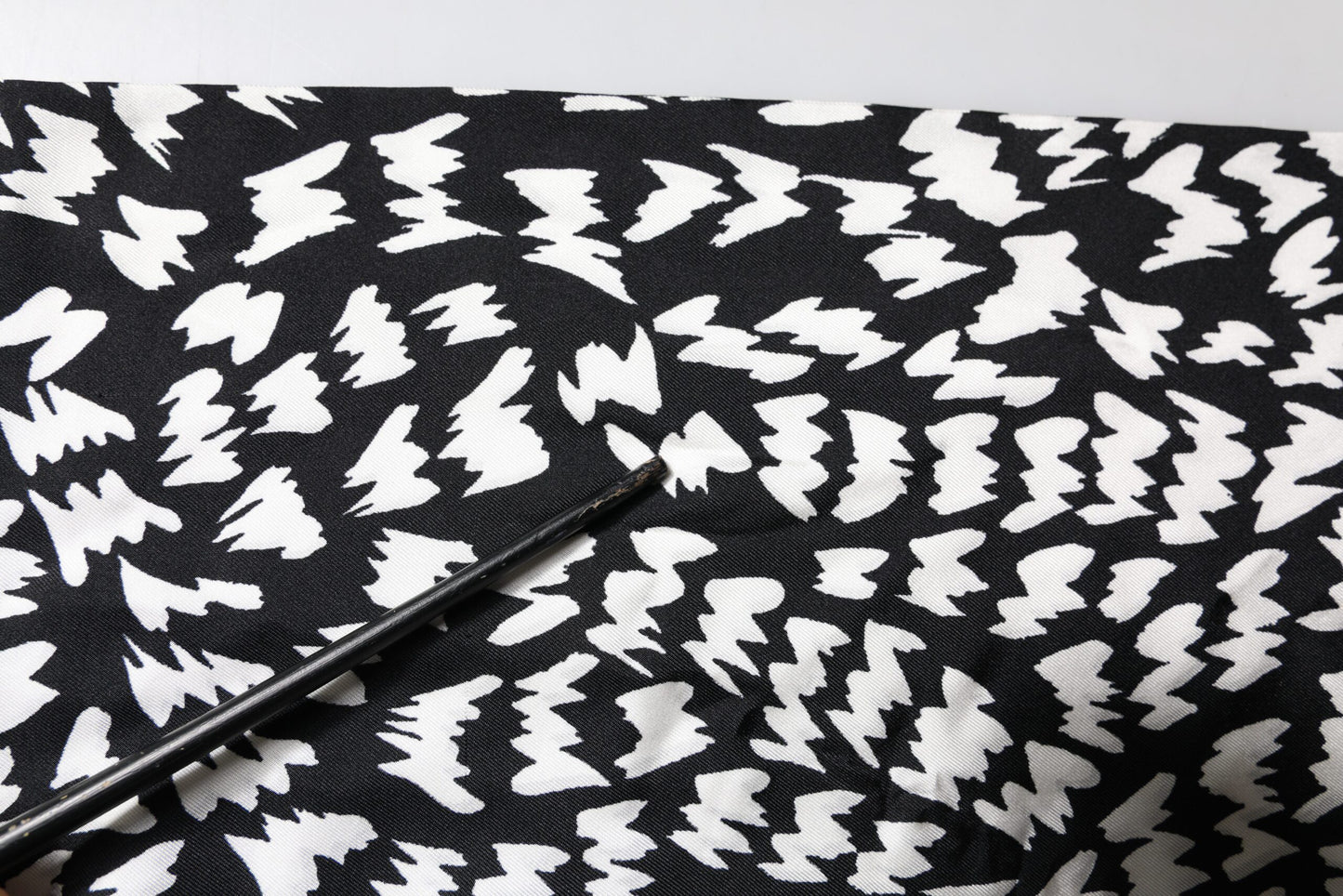 Dolce & Gabbana Black White Patterned Fringes Shawl Scarf by Dolce & Gabbana