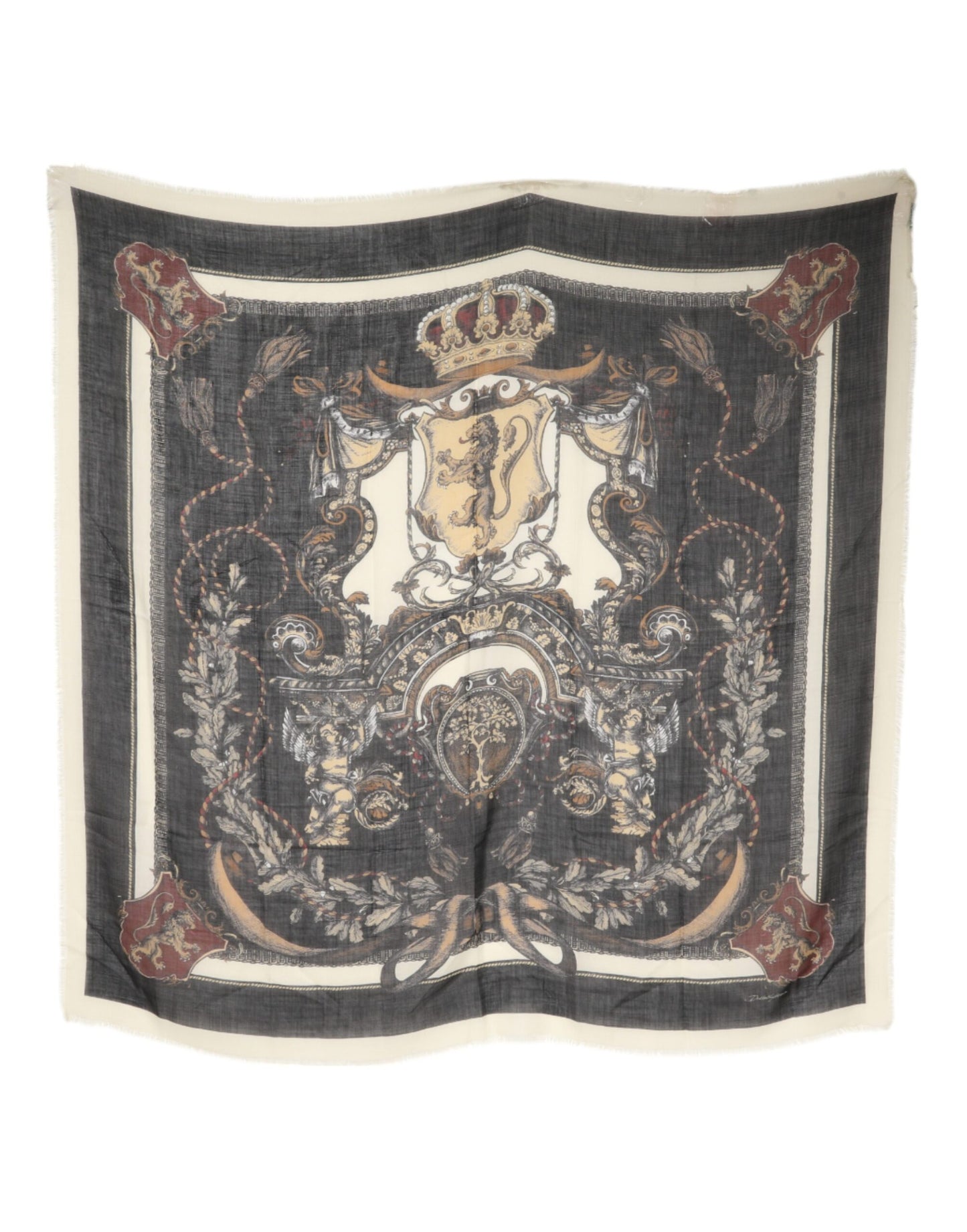 Dolce & Gabbana Multicolor Printed Cashmere Foulard Scarf by Dolce & Gabbana
