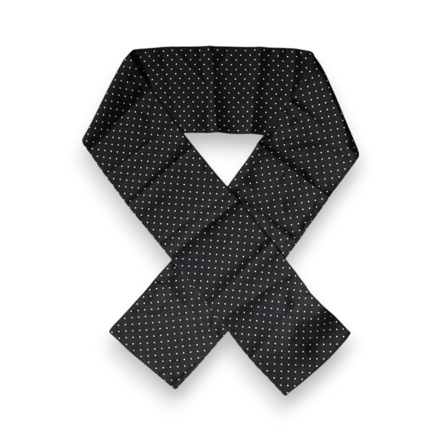 Foulard fin en soie à pois noirs Dolce & Gabbana